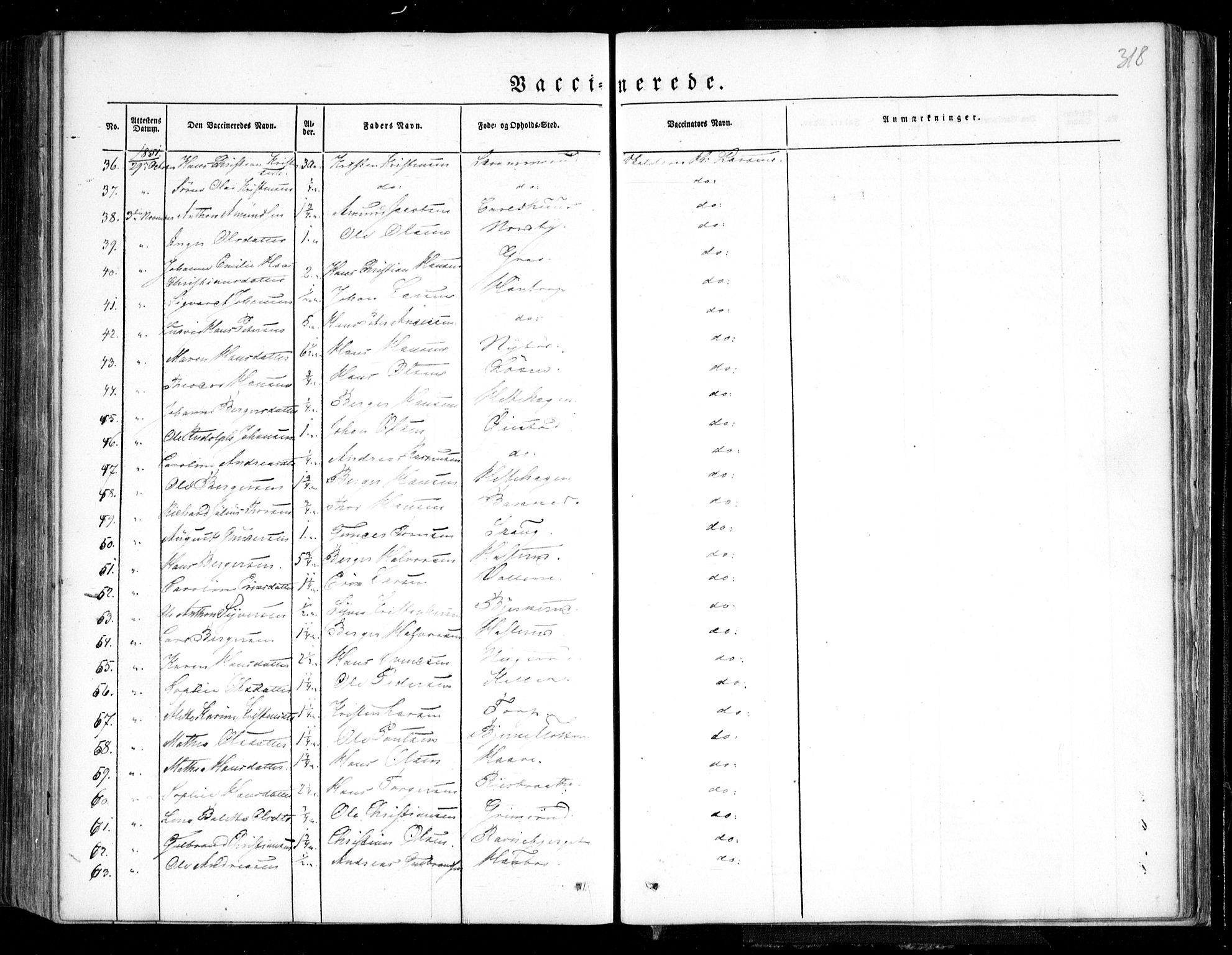 Trøgstad prestekontor Kirkebøker, AV/SAO-A-10925/F/Fa/L0007: Parish register (official) no. I 7, 1845-1854, p. 318