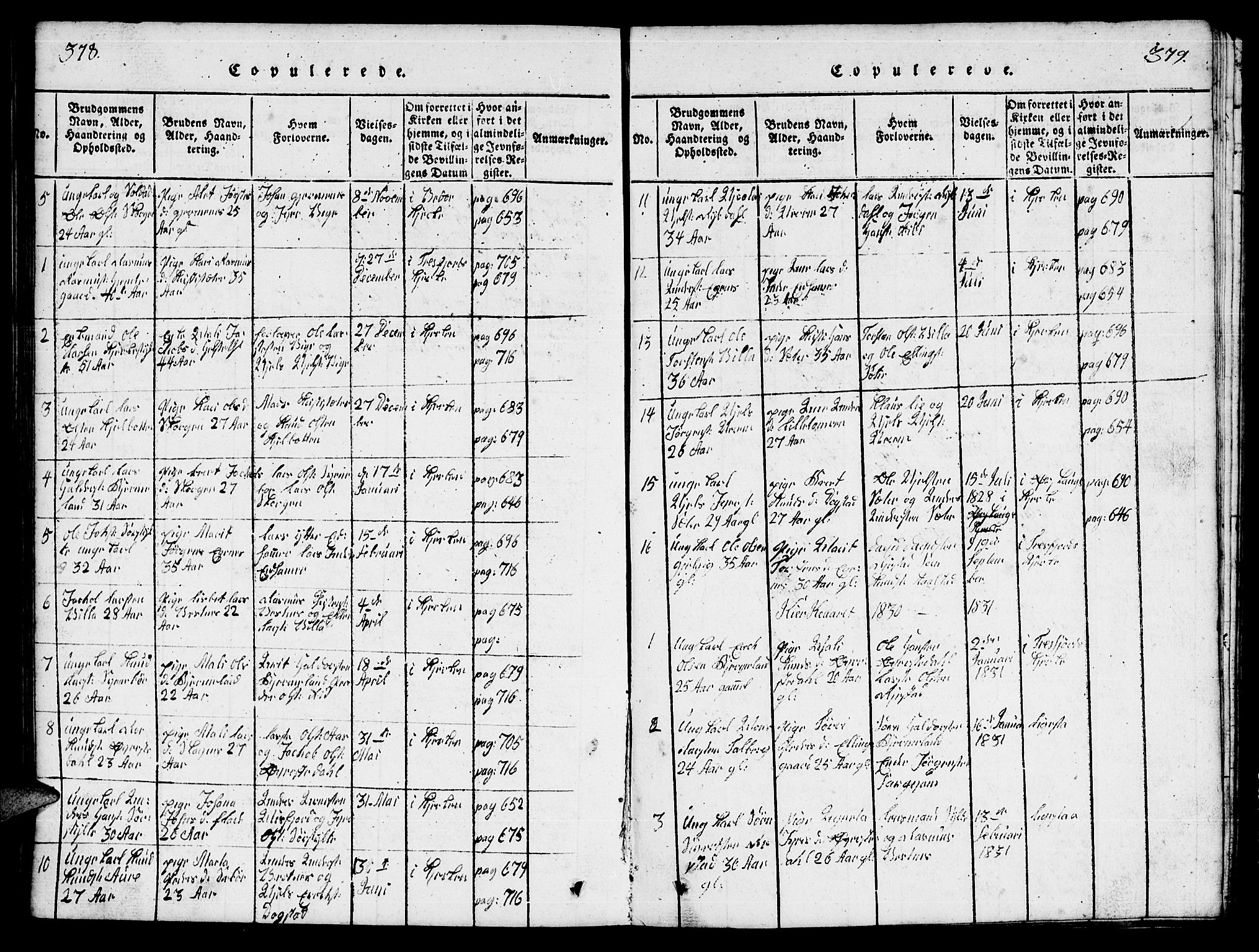 Ministerialprotokoller, klokkerbøker og fødselsregistre - Møre og Romsdal, AV/SAT-A-1454/541/L0546: Parish register (copy) no. 541C01, 1818-1856, p. 378-379