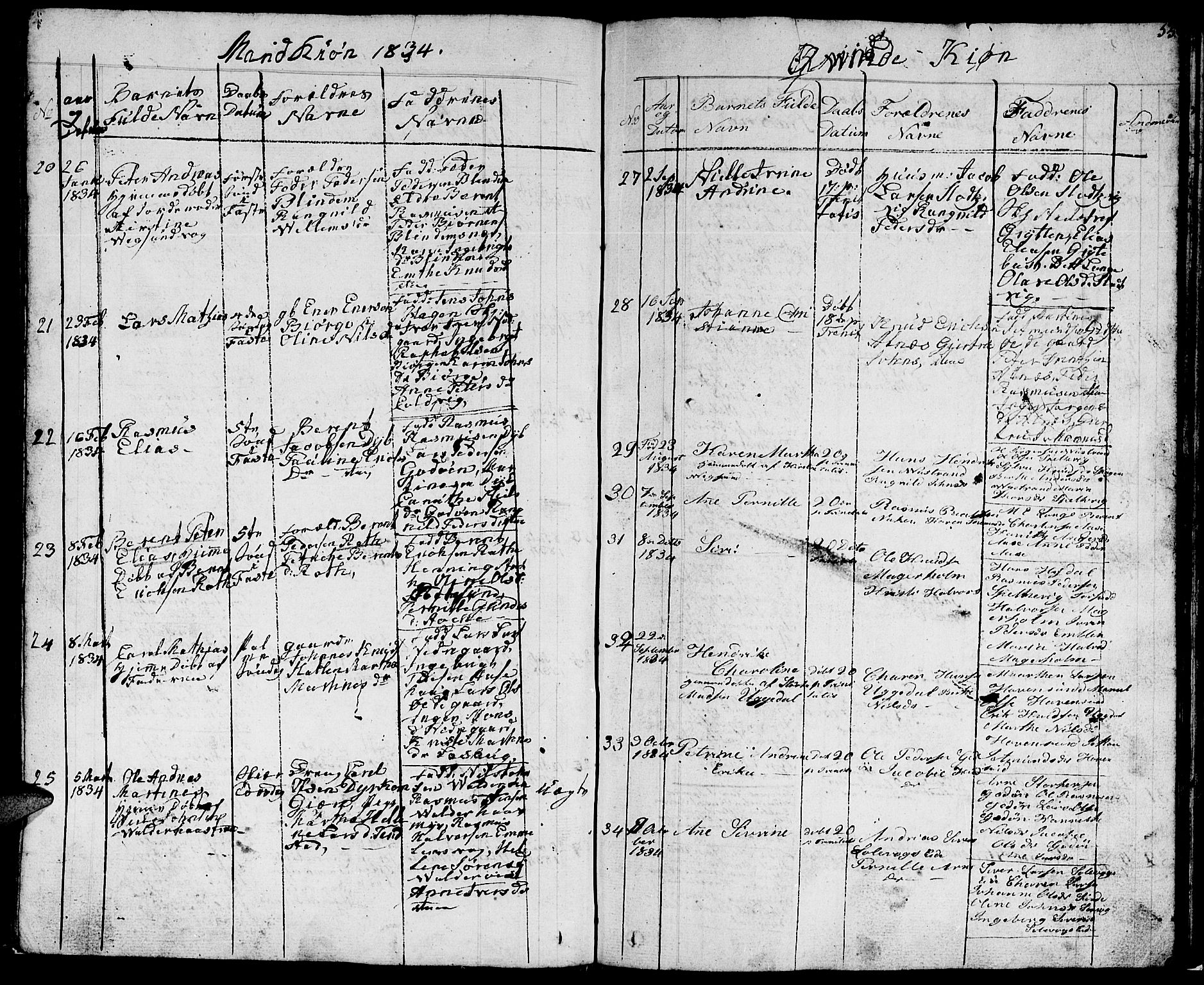 Ministerialprotokoller, klokkerbøker og fødselsregistre - Møre og Romsdal, AV/SAT-A-1454/528/L0425: Parish register (copy) no. 528C06, 1827-1840, p. 55