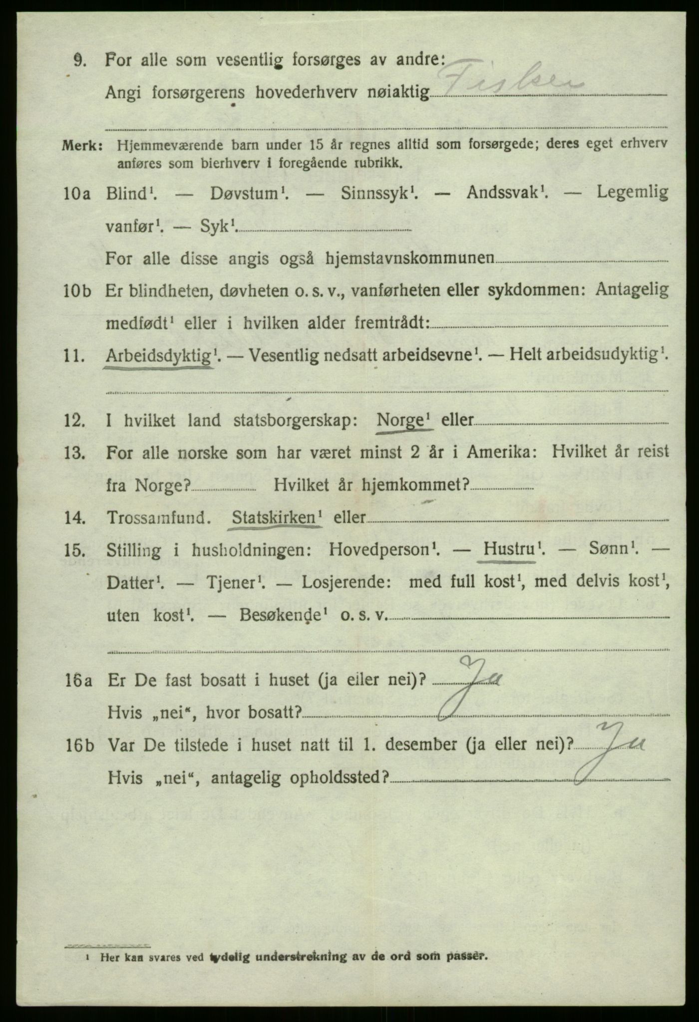 SAB, 1920 census for Kinn, 1920, p. 6058