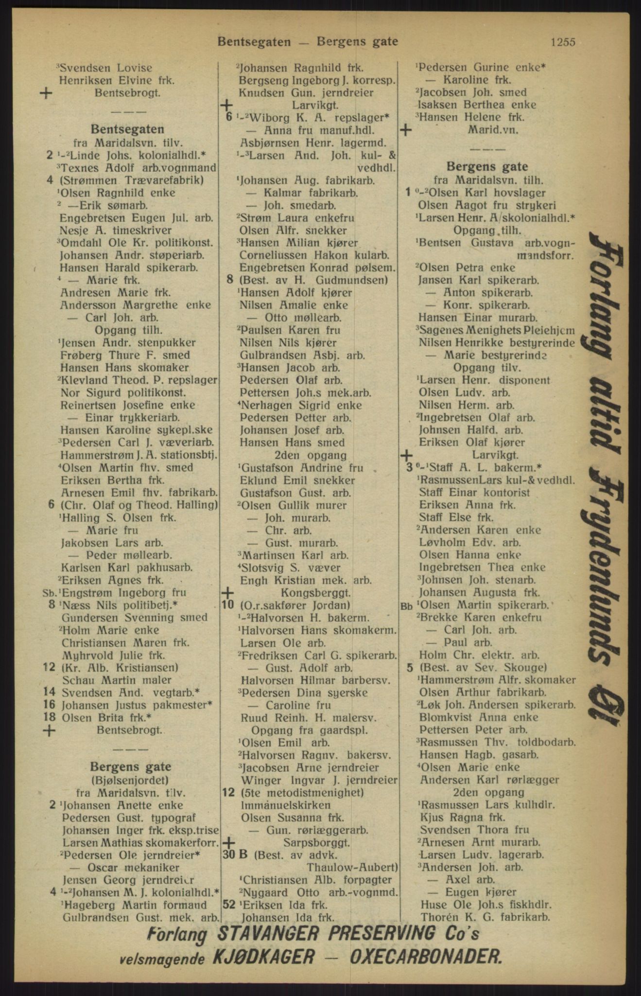 Kristiania/Oslo adressebok, PUBL/-, 1915, p. 1255