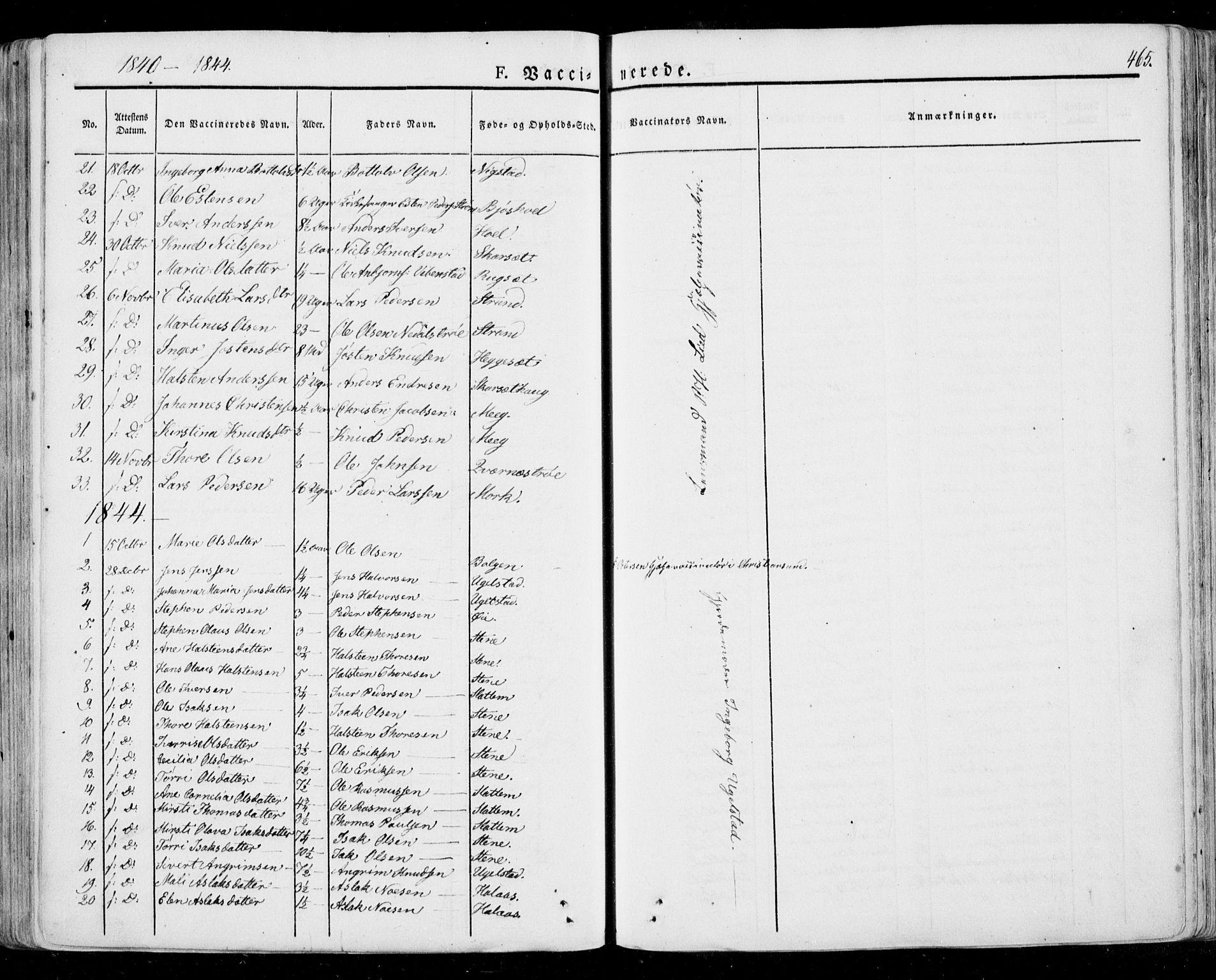 Ministerialprotokoller, klokkerbøker og fødselsregistre - Møre og Romsdal, SAT/A-1454/568/L0803: Parish register (official) no. 568A10, 1830-1853, p. 465