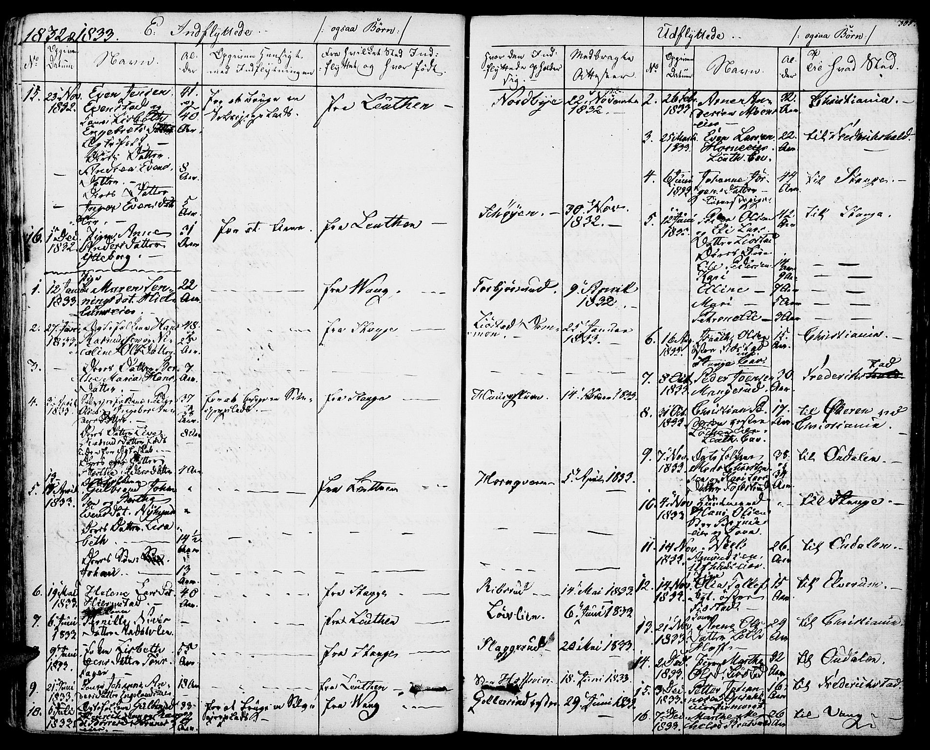 Romedal prestekontor, SAH/PREST-004/K/L0003: Parish register (official) no. 3, 1829-1846, p. 305