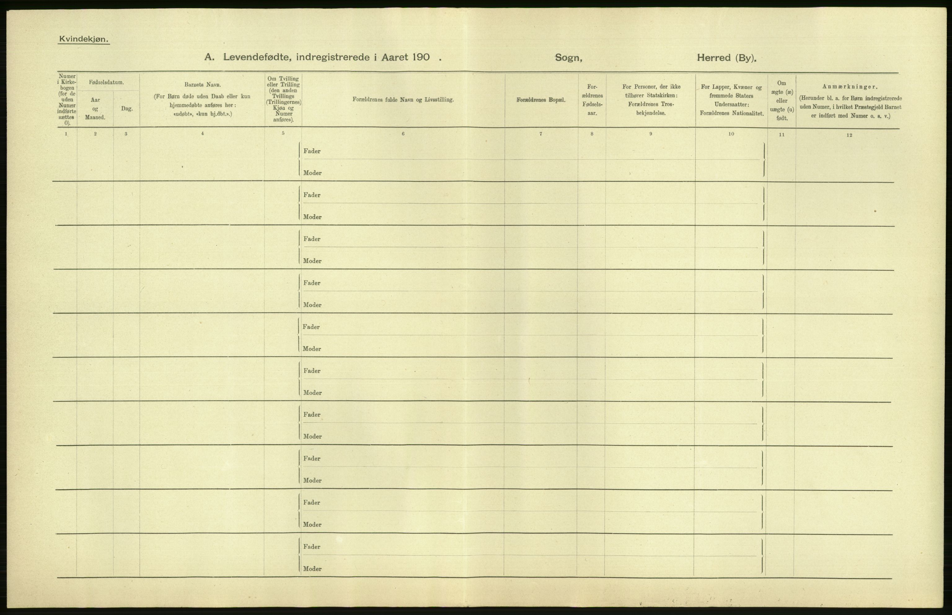 Statistisk sentralbyrå, Sosiodemografiske emner, Befolkning, RA/S-2228/D/Df/Dfa/Dfab/L0015: Nordre Bergenhus amt: Fødte, gifte, døde. Bygder, 1904, p. 52