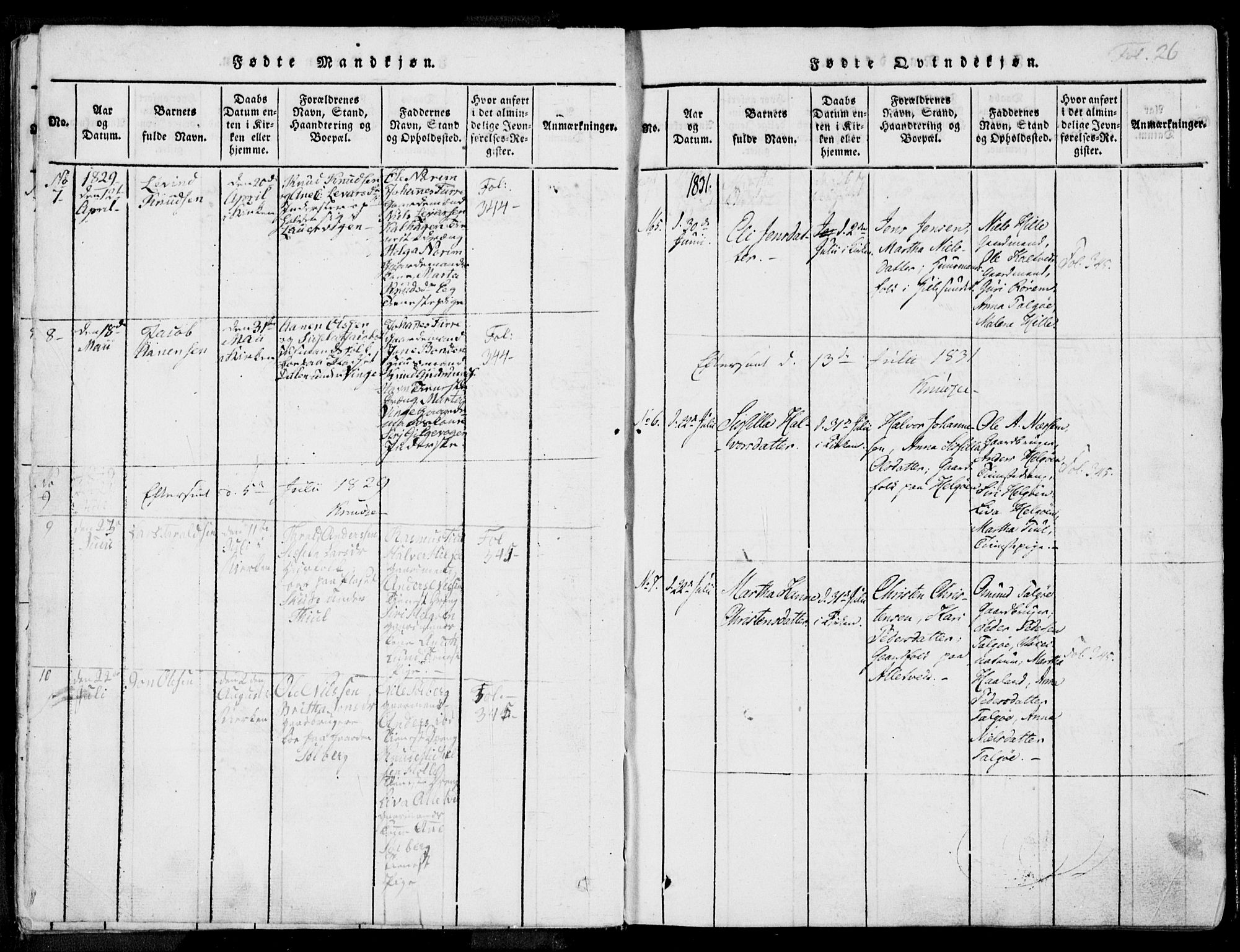 Nedstrand sokneprestkontor, AV/SAST-A-101841/01/IV: Parish register (official) no. A 7, 1816-1870, p. 26