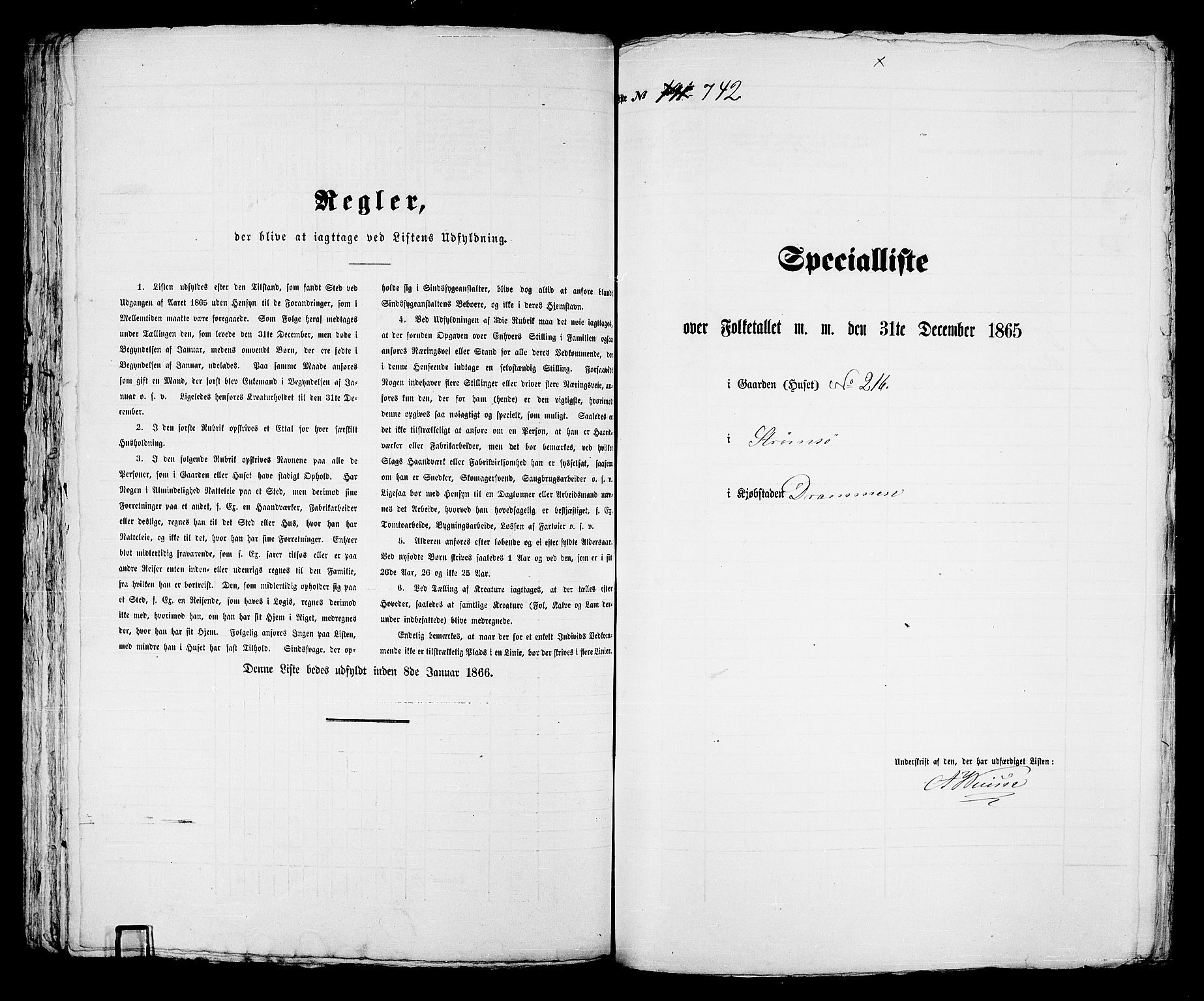 RA, 1865 census for Strømsø in Drammen, 1865, p. 297