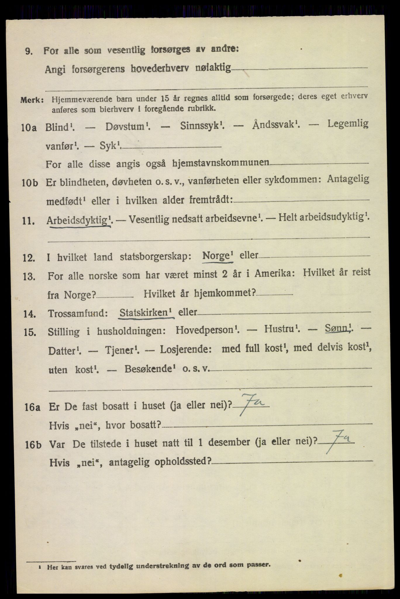 SAH, 1920 census for Ytre Rendal, 1920, p. 3324