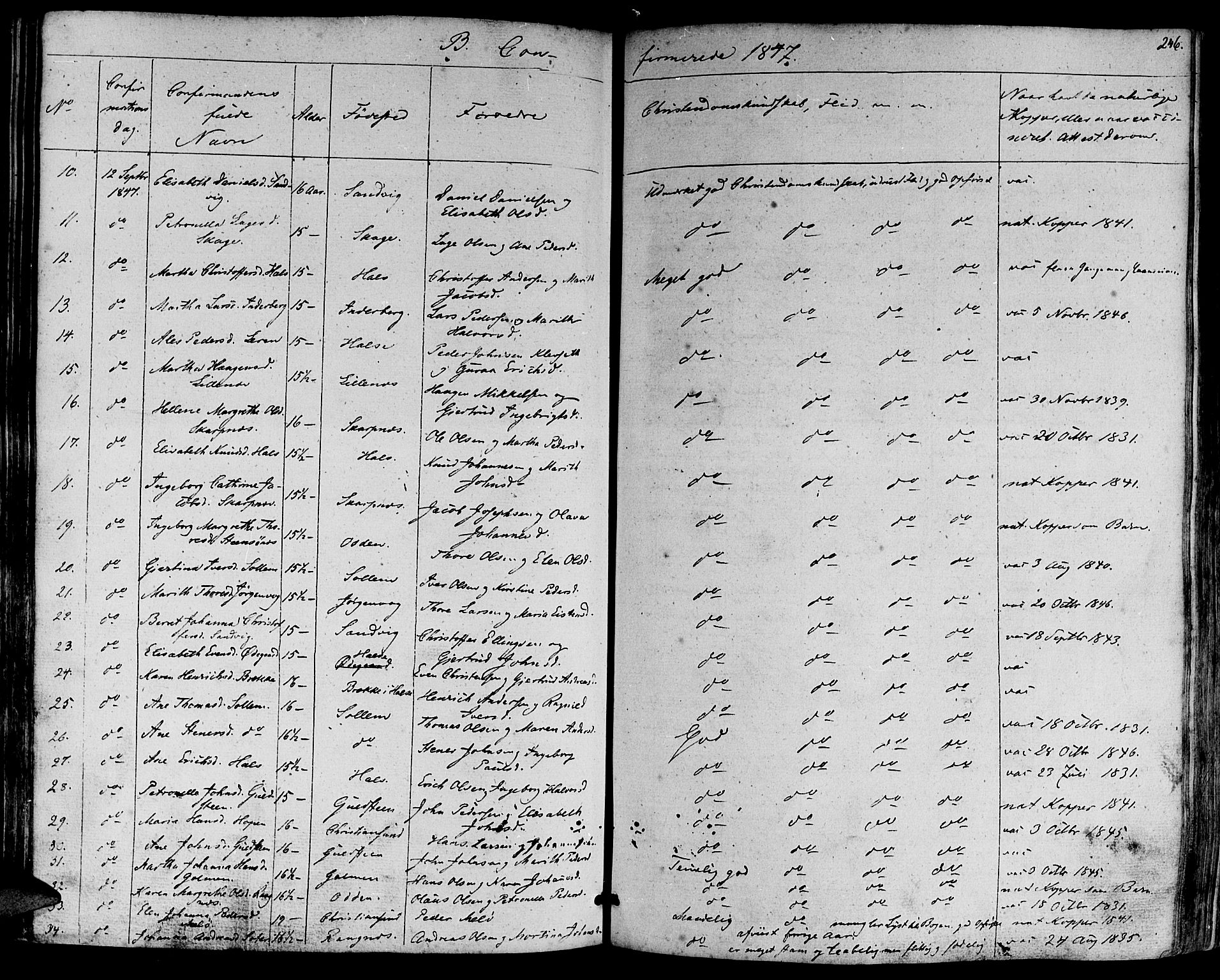 Ministerialprotokoller, klokkerbøker og fødselsregistre - Møre og Romsdal, AV/SAT-A-1454/581/L0936: Parish register (official) no. 581A04, 1836-1852, p. 246