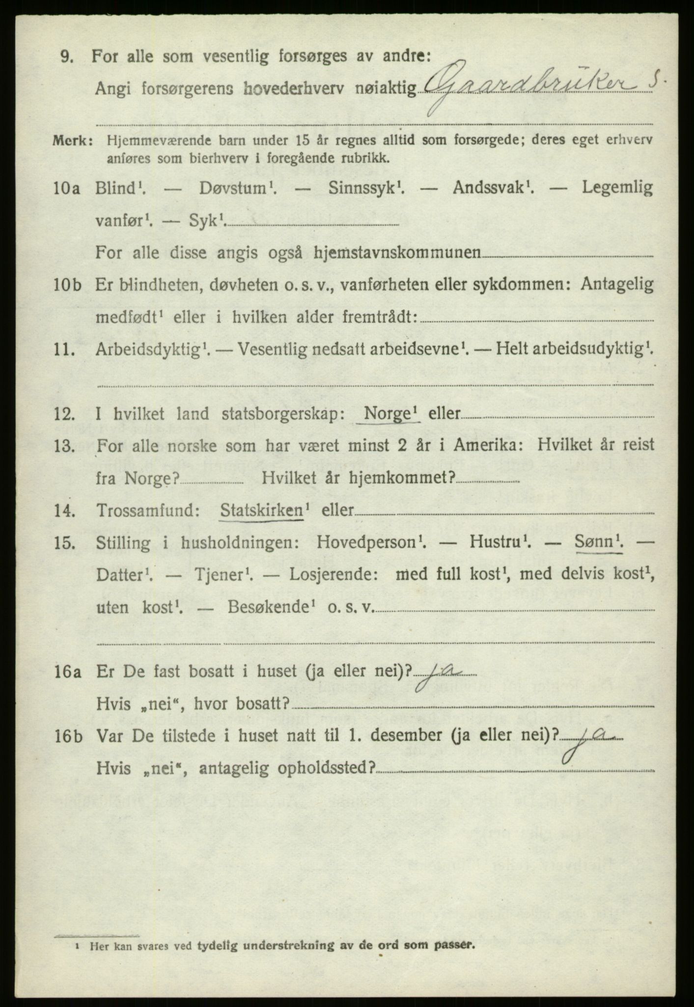 SAB, 1920 census for Hornindal, 1920, p. 3793