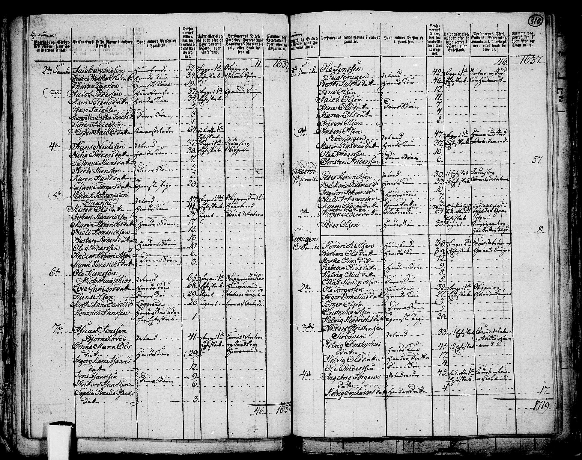 RA, 1801 census for 0722P Nøtterøy, 1801, p. 309b-310a