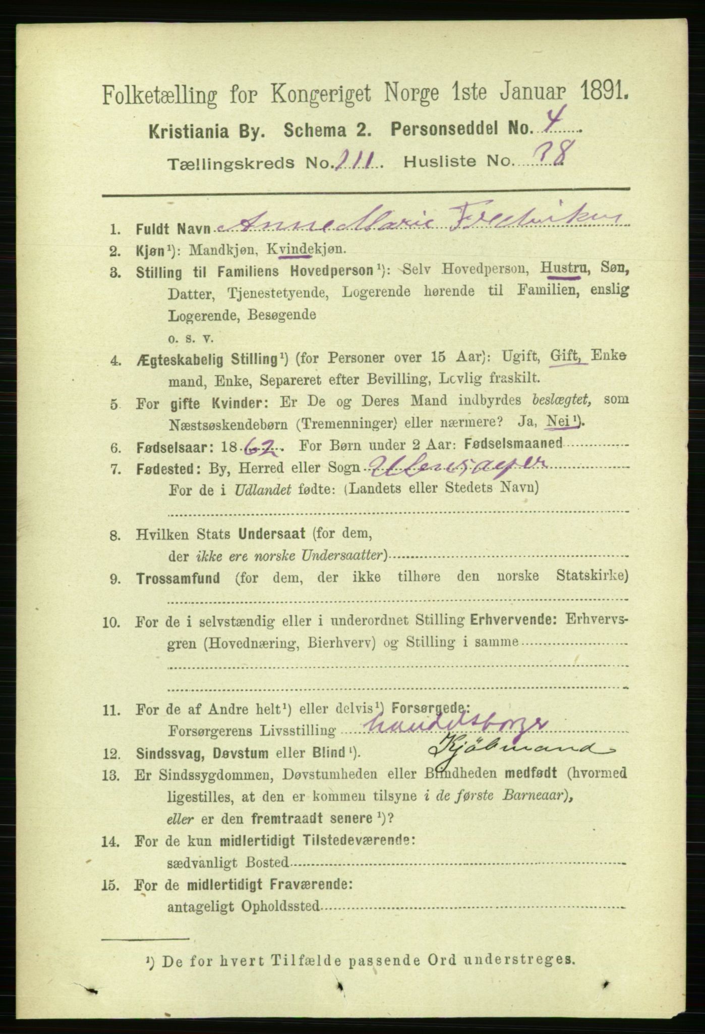 RA, 1891 census for 0301 Kristiania, 1891, p. 58924