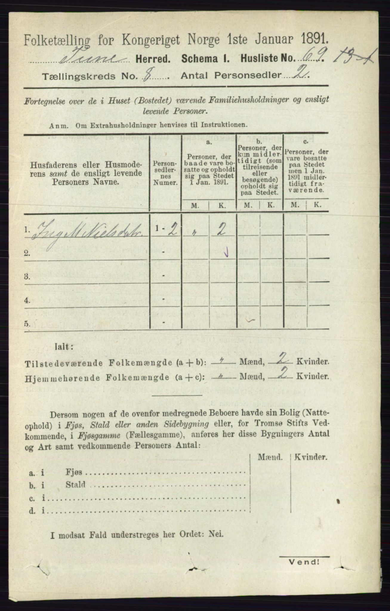 RA, 1891 census for 0130 Tune, 1891, p. 5773