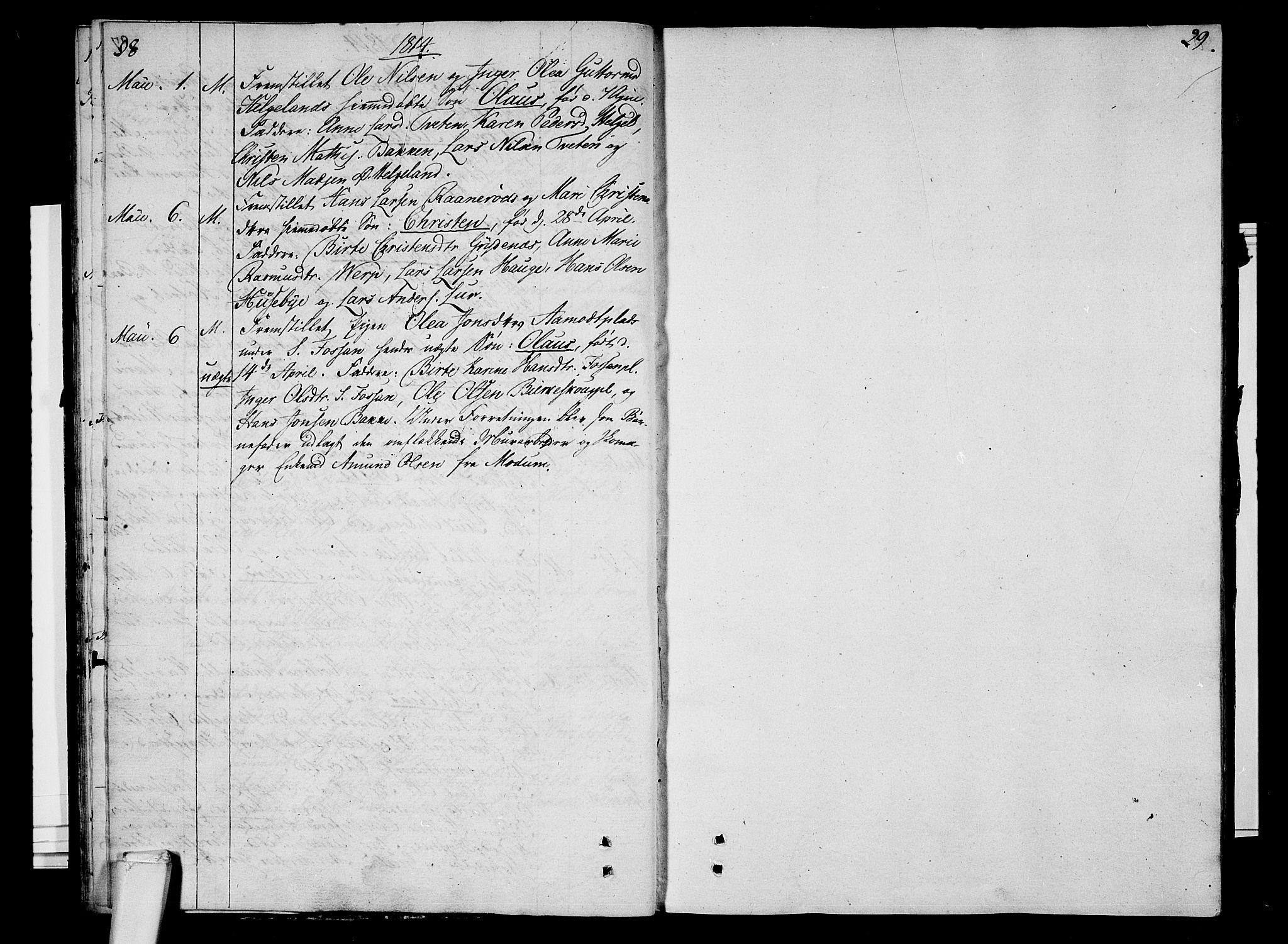 Våle kirkebøker, AV/SAKO-A-334/F/Fa/L0006: Parish register (official) no. I 6, 1808-1814, p. 28-29