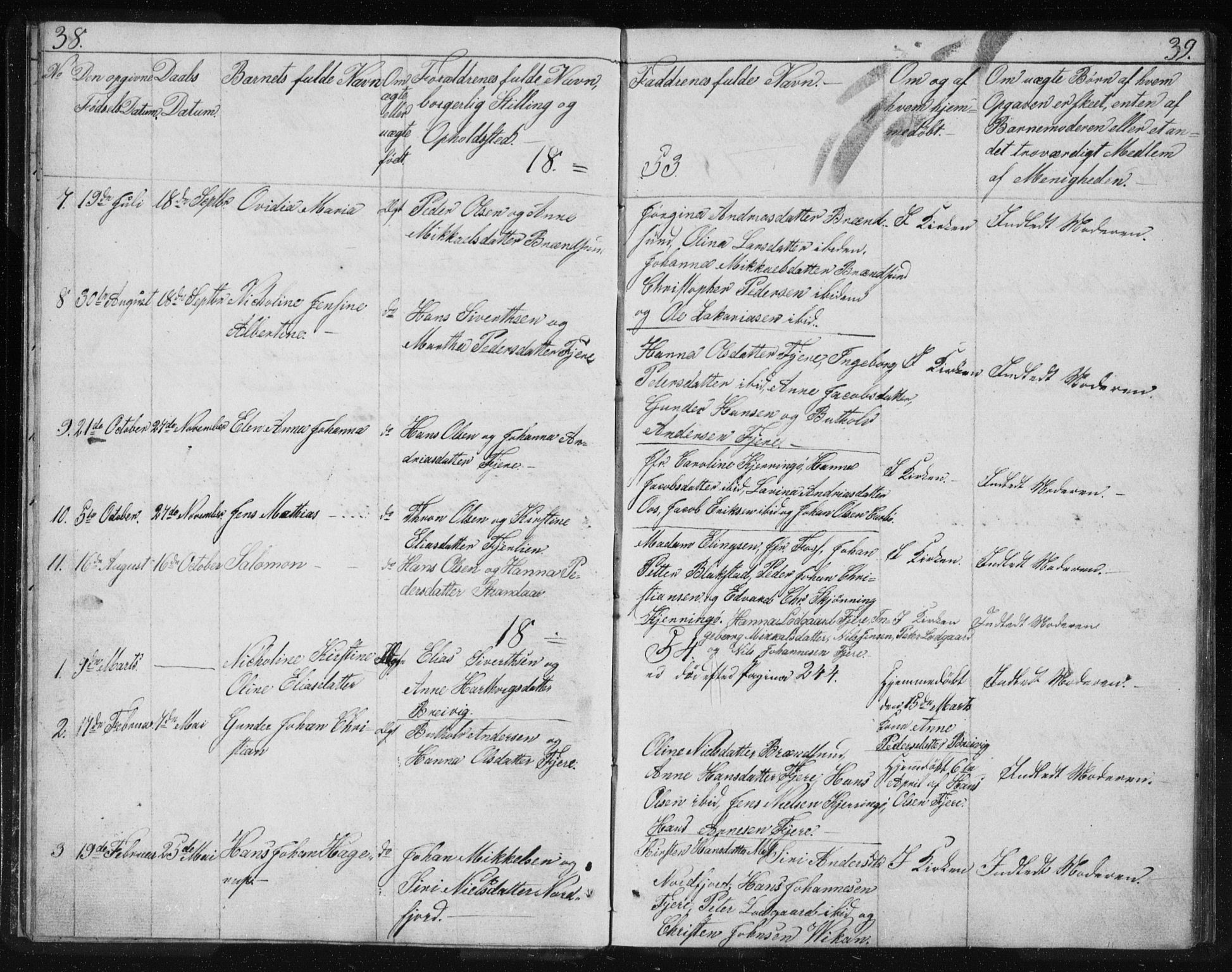 Ministerialprotokoller, klokkerbøker og fødselsregistre - Nordland, SAT/A-1459/803/L0074: Parish register (copy) no. 803C01, 1845-1866, p. 38-39
