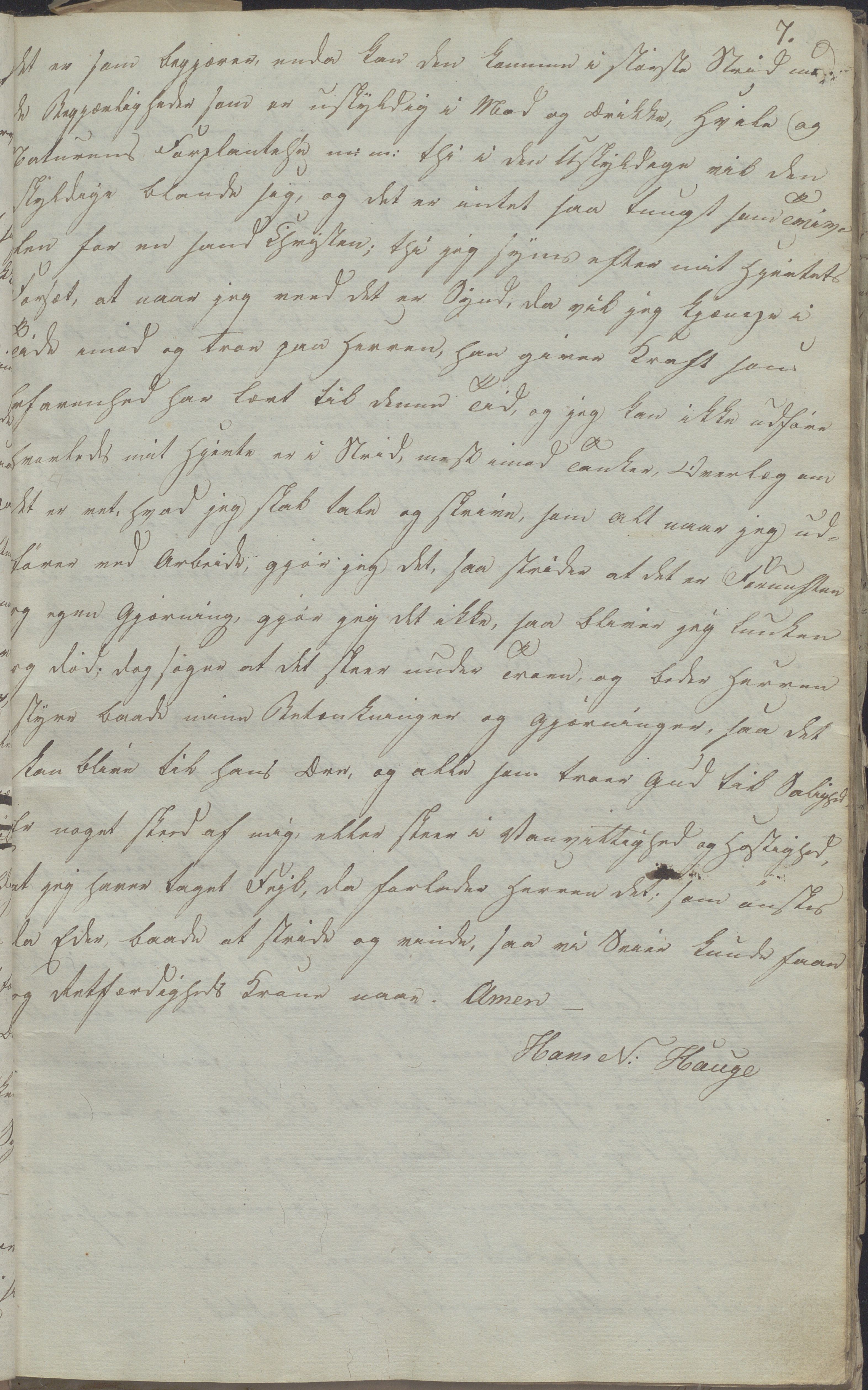 Heggtveitsamlingen, TMF/A-1007/H/L0052/0001: Innbundne brev Ms. S, med innlagt registratur / Innbundne brev Ms S. , 1801-1823, p. 7