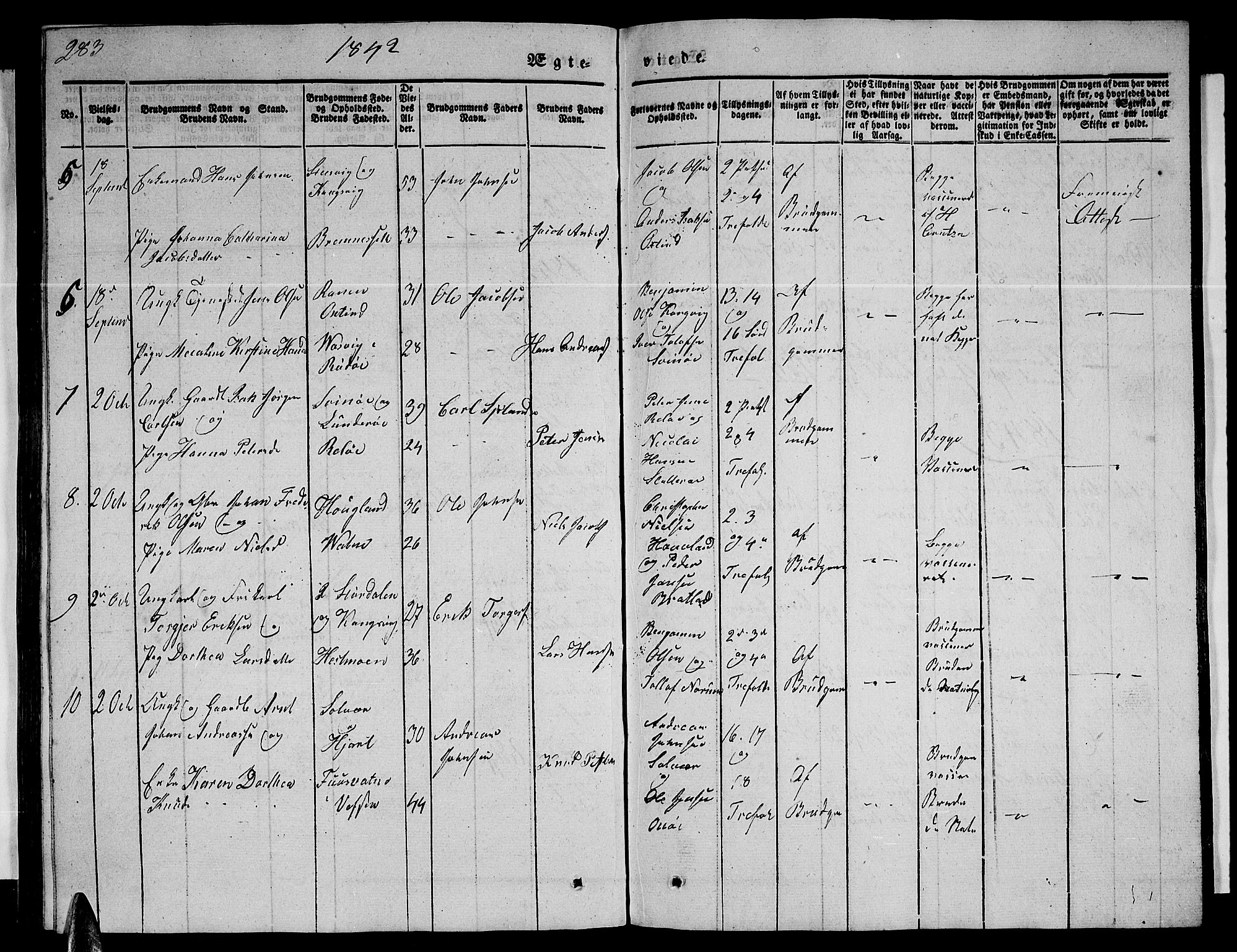 Ministerialprotokoller, klokkerbøker og fødselsregistre - Nordland, AV/SAT-A-1459/839/L0572: Parish register (copy) no. 839C02, 1841-1873, p. 283