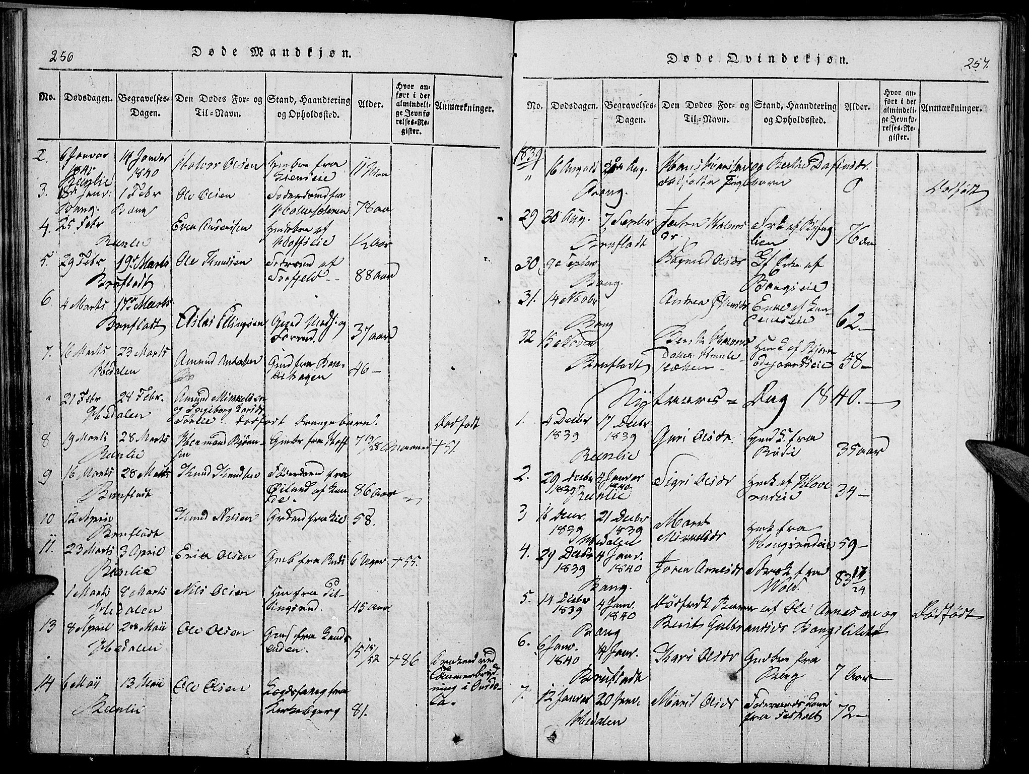Sør-Aurdal prestekontor, SAH/PREST-128/H/Ha/Haa/L0003: Parish register (official) no. 3, 1825-1840, p. 256-257