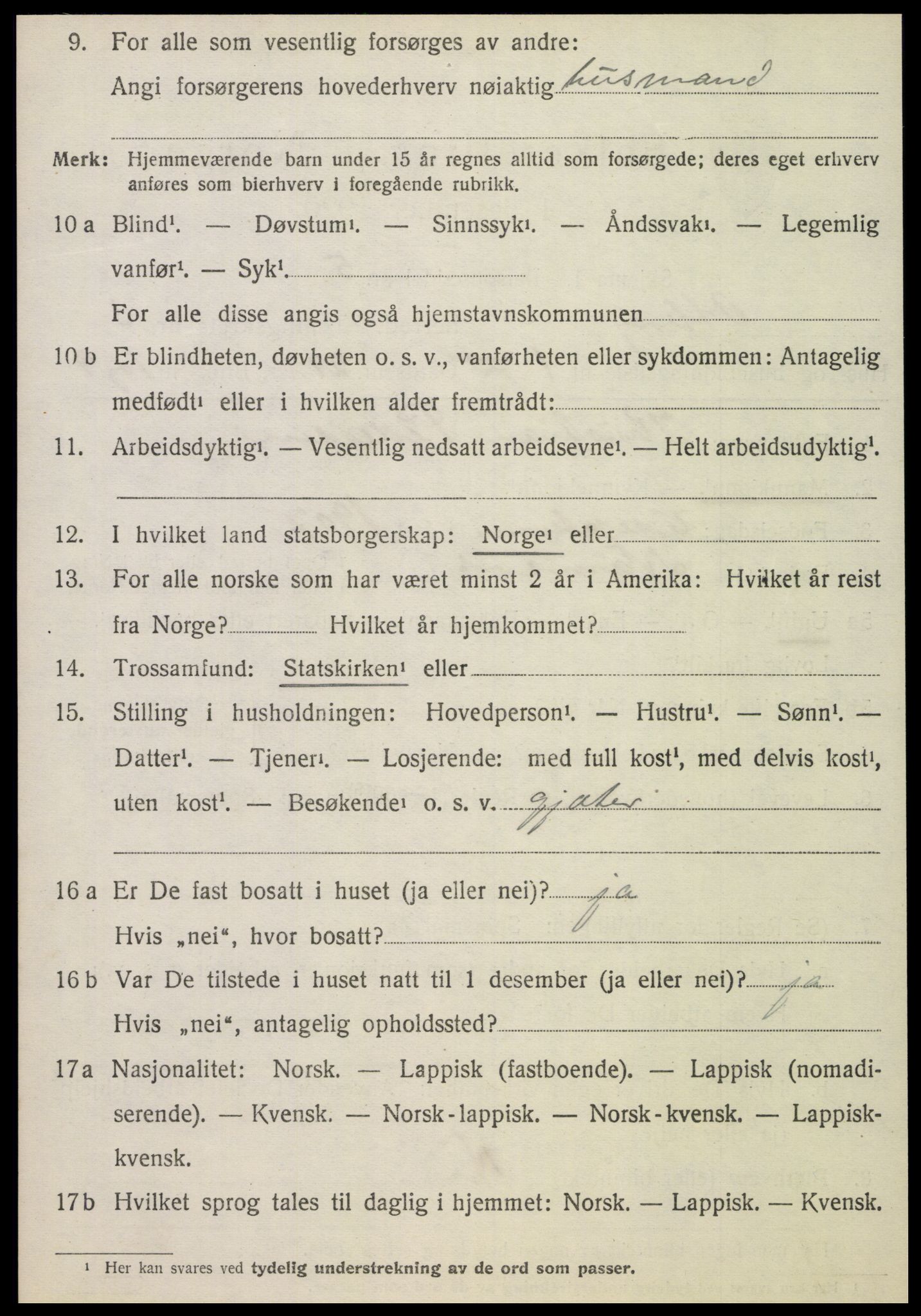 SAT, 1920 census for Otterøy, 1920, p. 1414