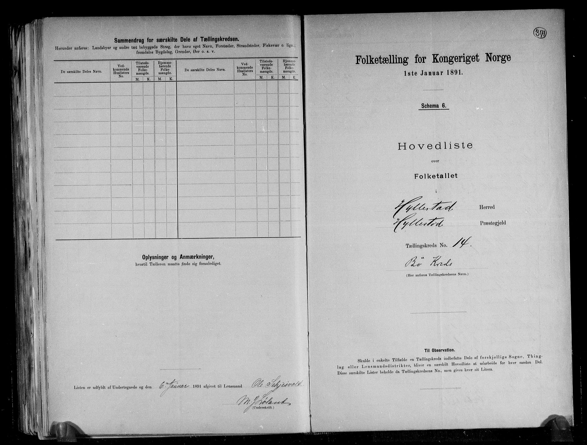 RA, 1891 census for 1413 Hyllestad, 1891, p. 31