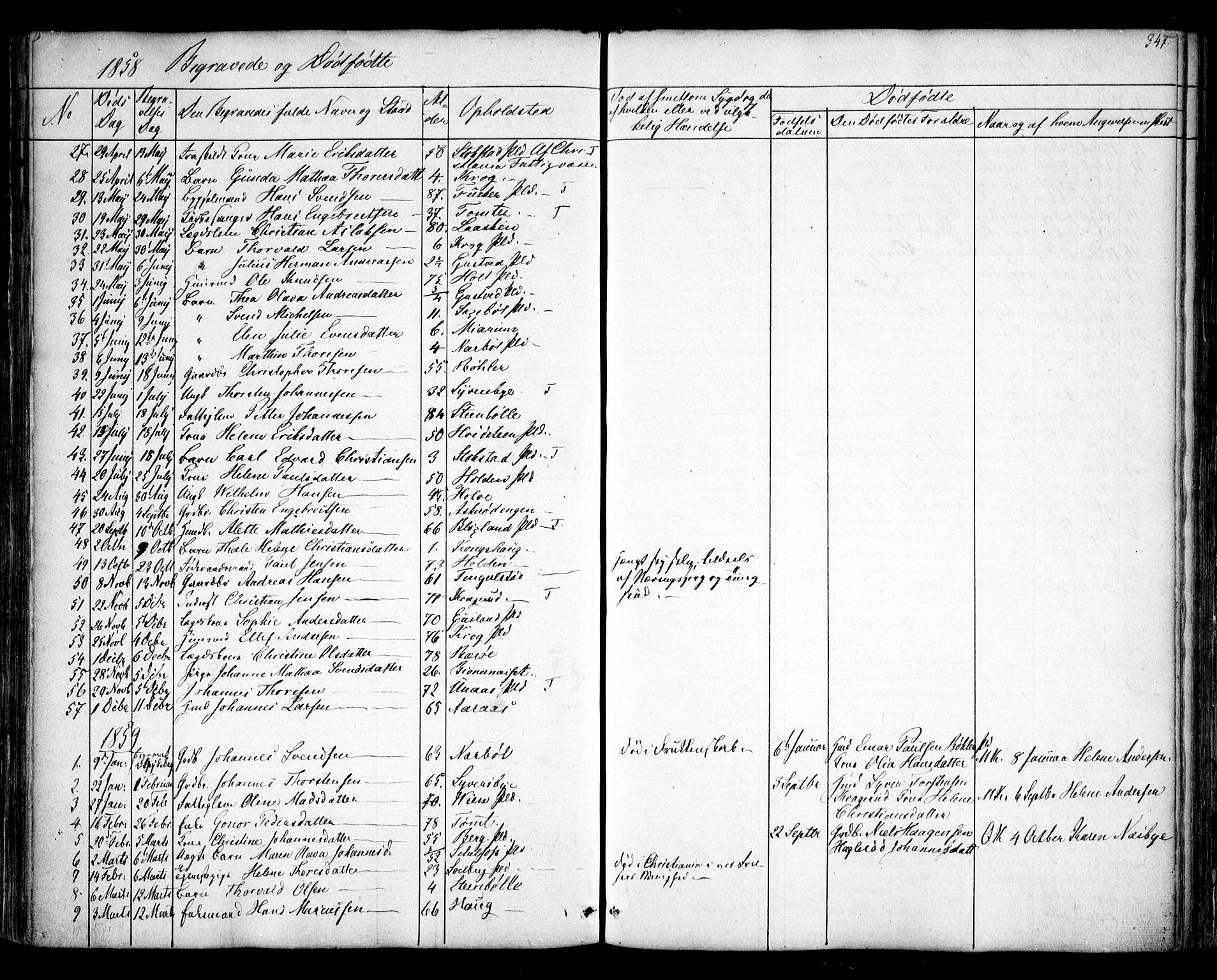 Hobøl prestekontor Kirkebøker, AV/SAO-A-2002/F/Fa/L0003: Parish register (official) no. I 3, 1842-1864, p. 347