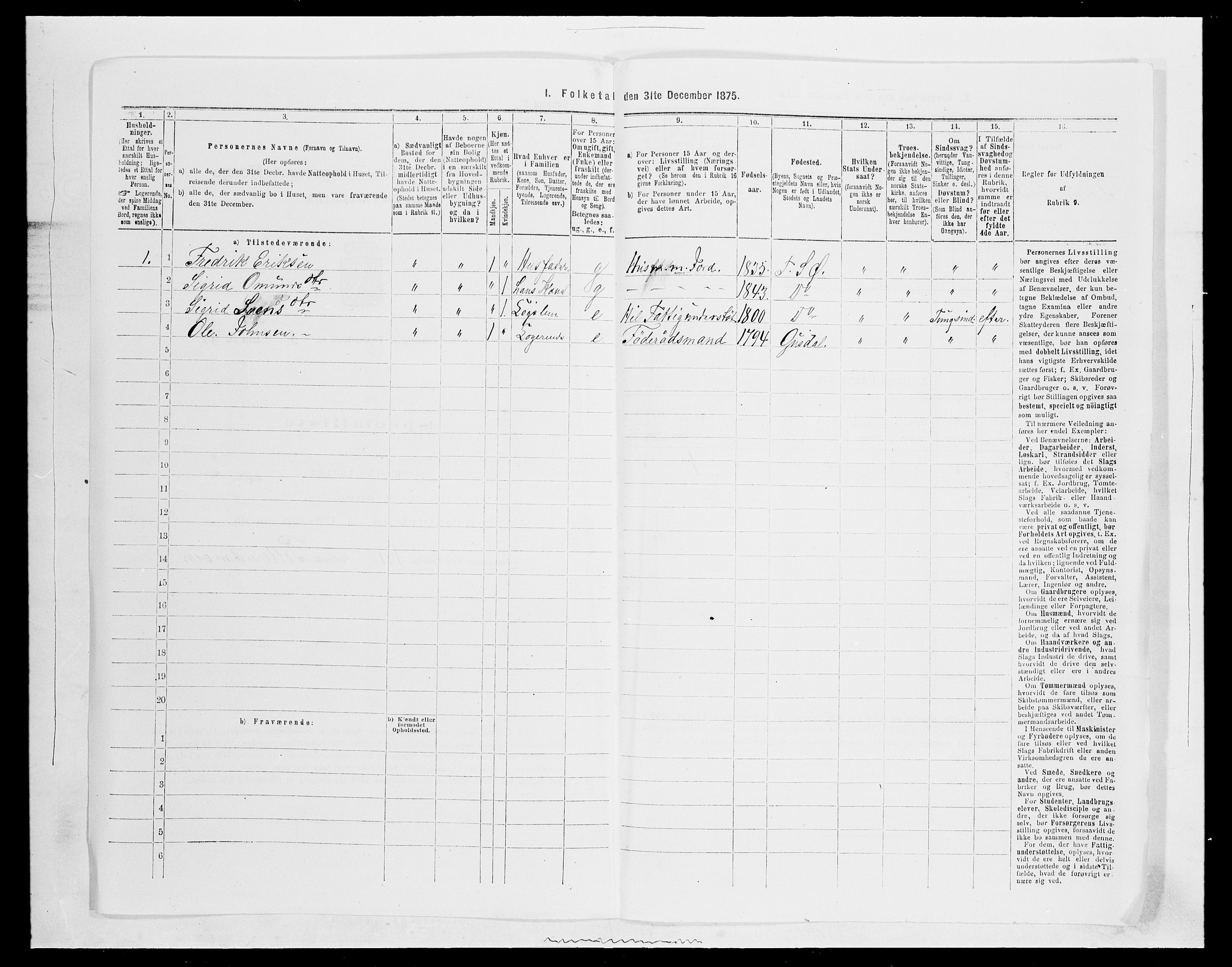 SAH, 1875 census for 0521P Øyer, 1875, p. 1117