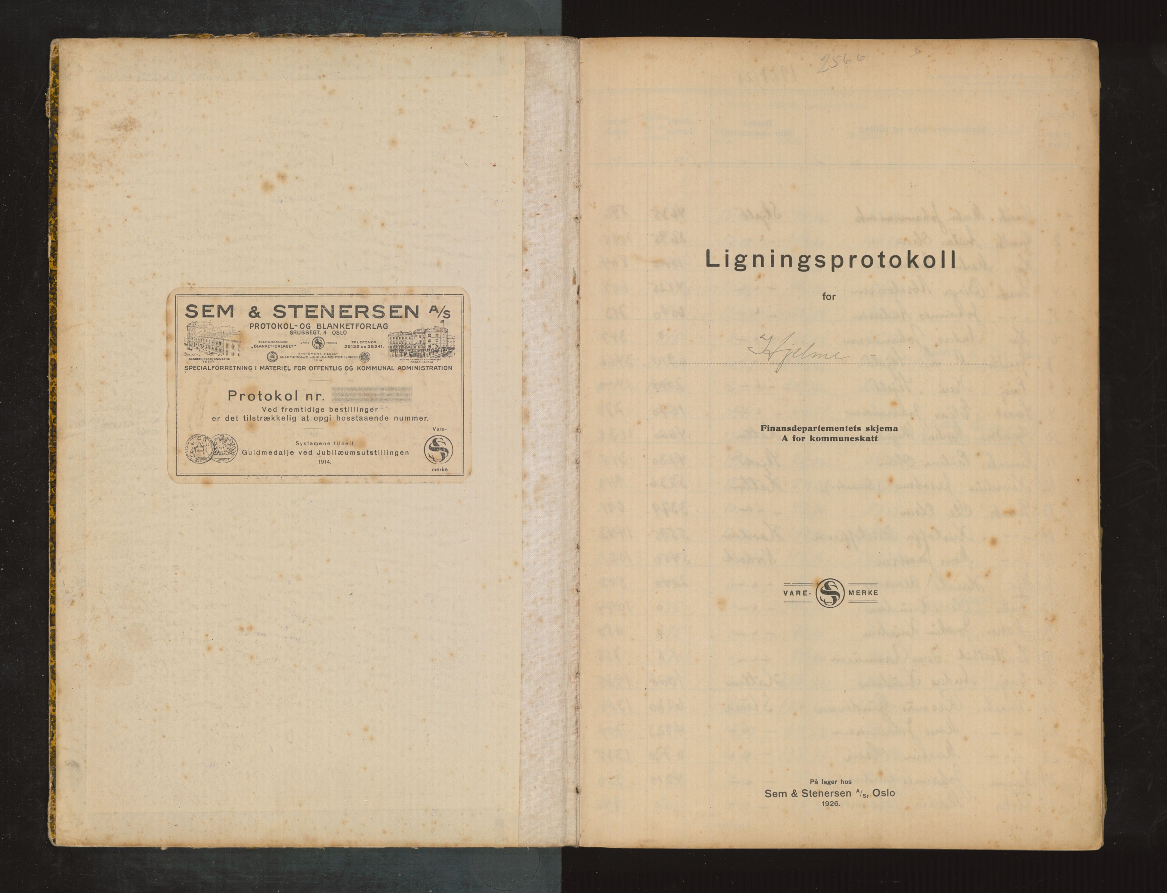 Hjelme kommune. Likningsnemnda, IKAH/1259a-142/F/Fa/L0003: Likningsprotokoll kommuneskatt (aks. 11/99), 1927-1944