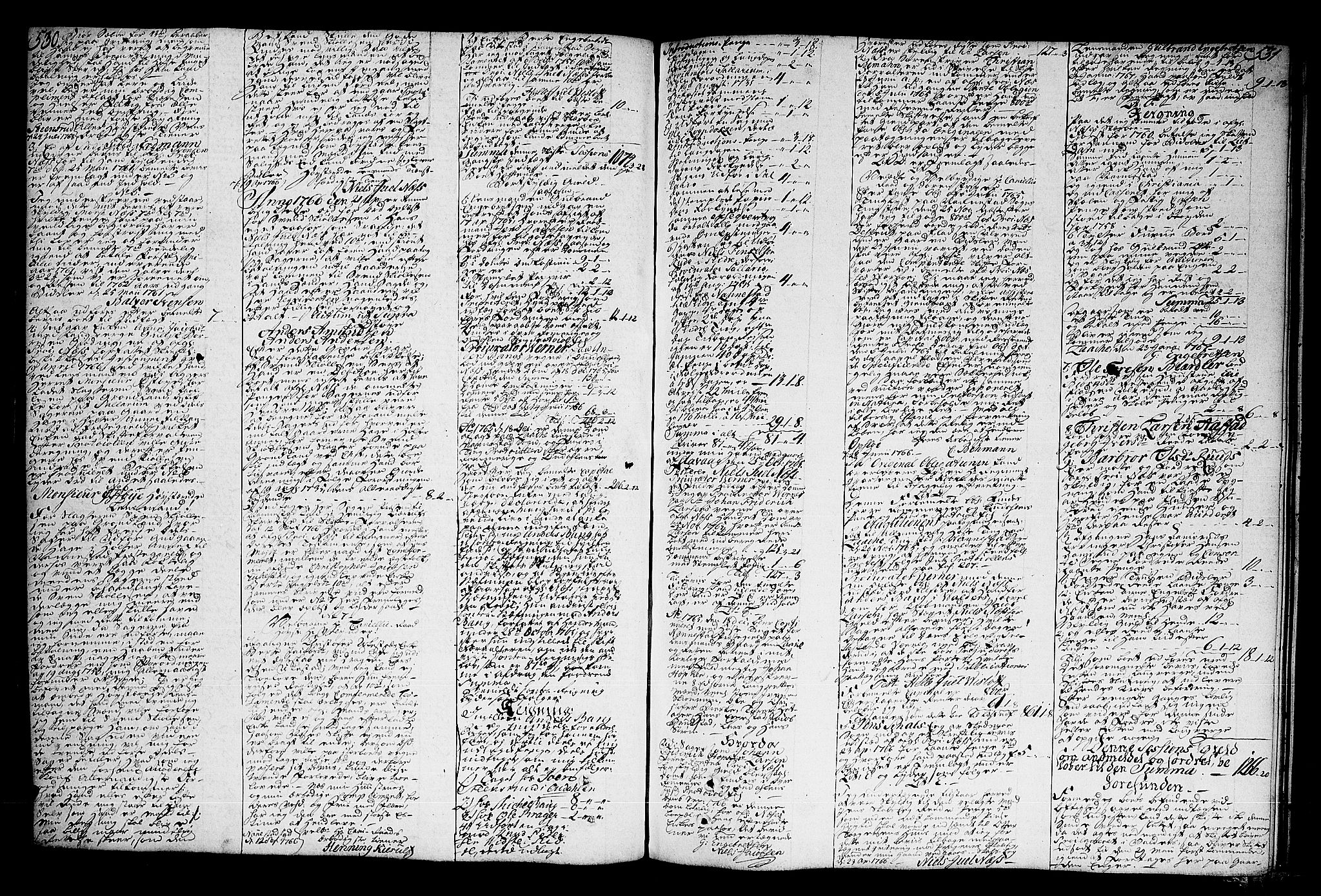 Øvre Romerike sorenskriveri, SAO/A-10649/H/Hb/L0009c: Skifteprotokoll nr. 9c, 1763-1773, p. 530-531