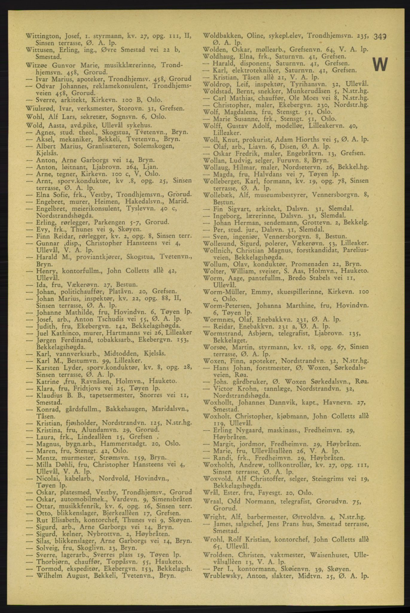 Aker adressebok/adressekalender, PUBL/001/A/006: Aker adressebok, 1937-1938, p. 349