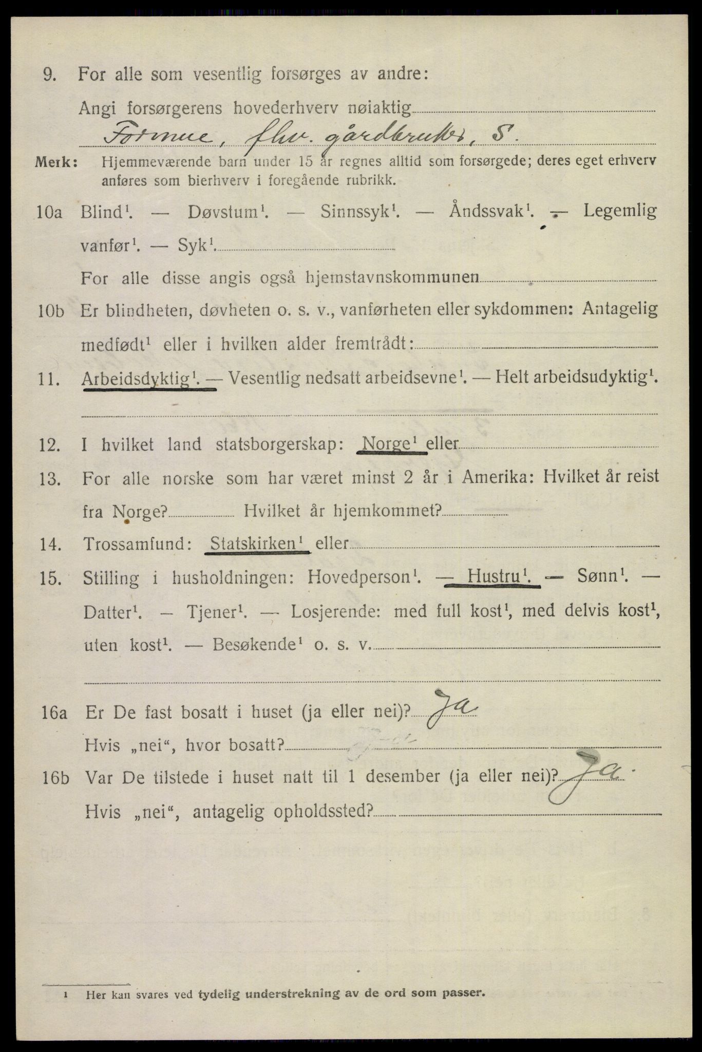 SAKO, 1920 census for Eidanger, 1920, p. 2919