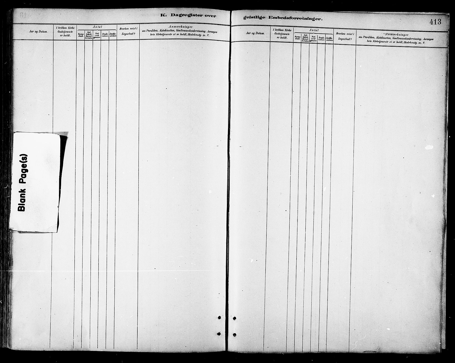 Ministerialprotokoller, klokkerbøker og fødselsregistre - Nordland, AV/SAT-A-1459/866/L0938: Parish register (official) no. 866A01, 1879-1893, p. 413