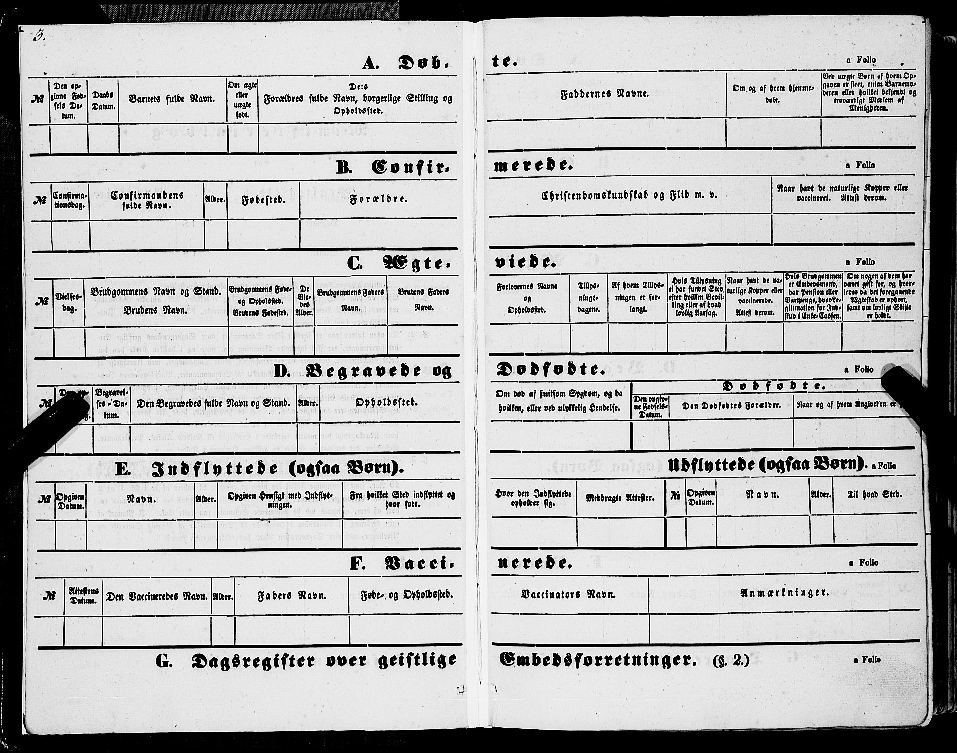 Domkirken sokneprestembete, SAB/A-74801/H/Haa/L0020: Parish register (official) no. B 3, 1851-1859, p. 3