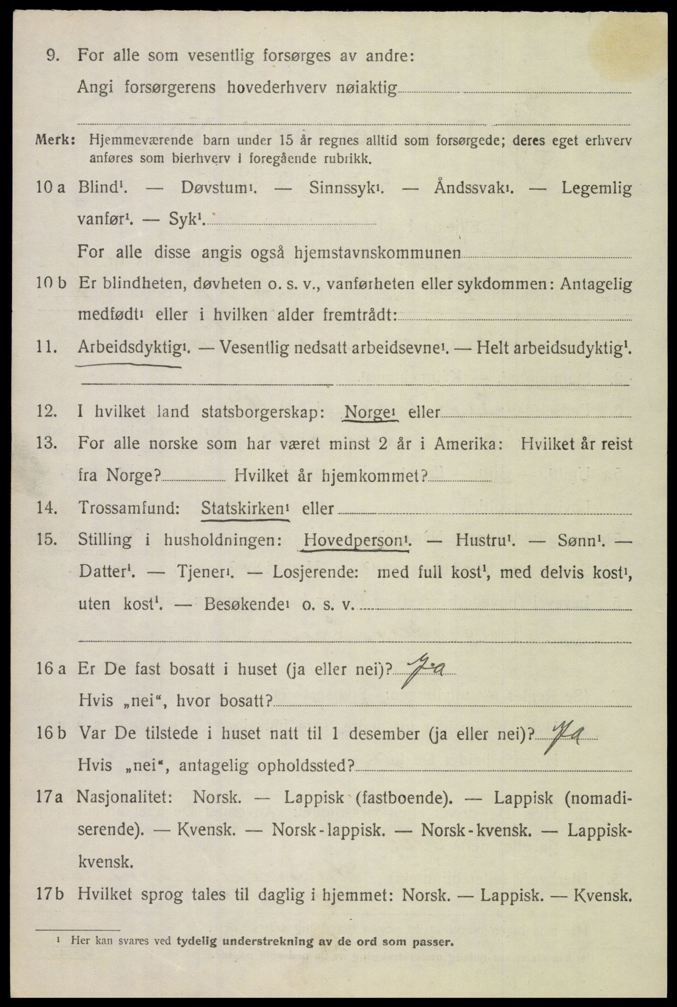 SAT, 1920 census for Lødingen, 1920, p. 6752