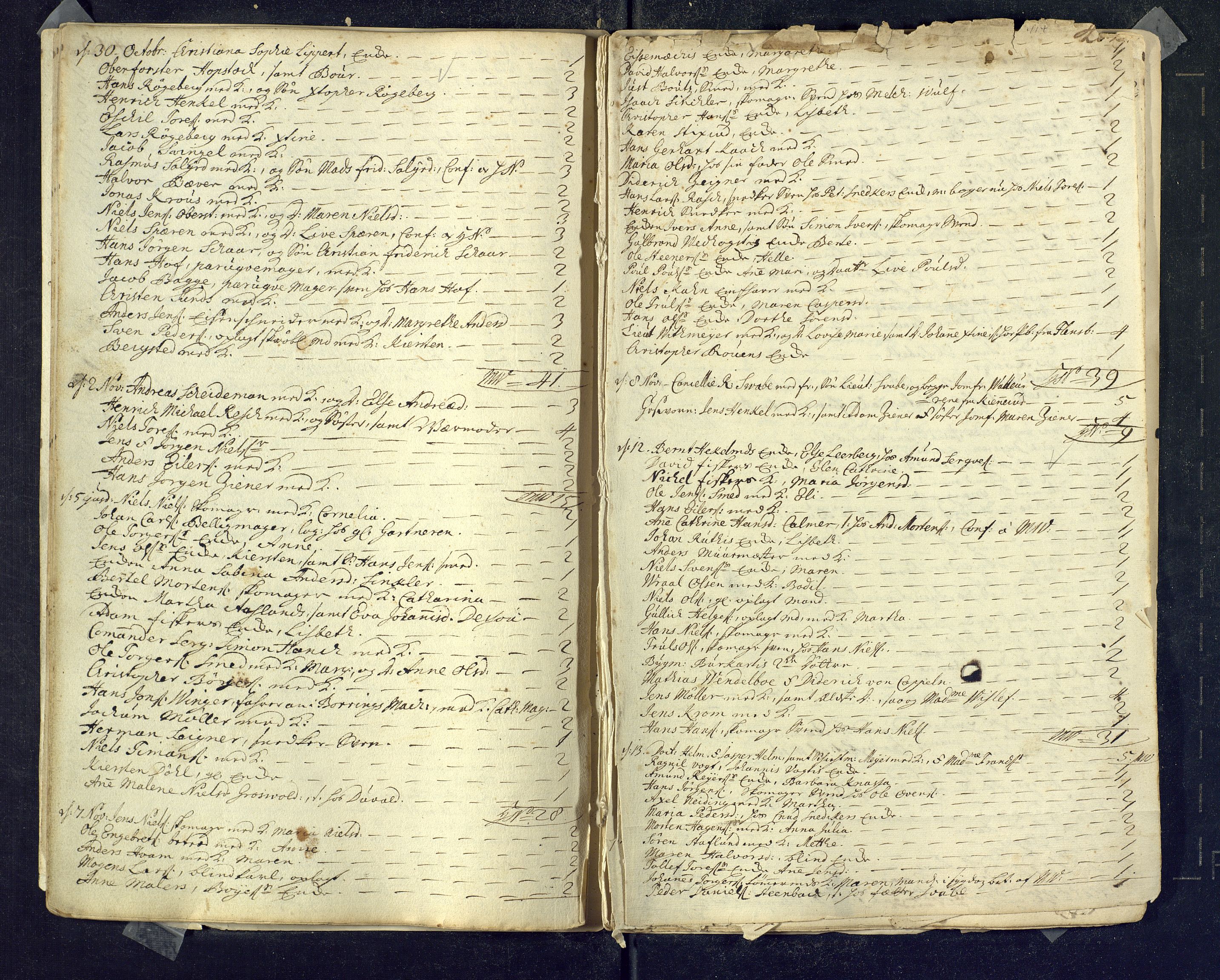 Kongsberg kirkebøker, AV/SAKO-A-22/M/Ma/L0001: Communicants register no. 1, 1731-1739, p. 414