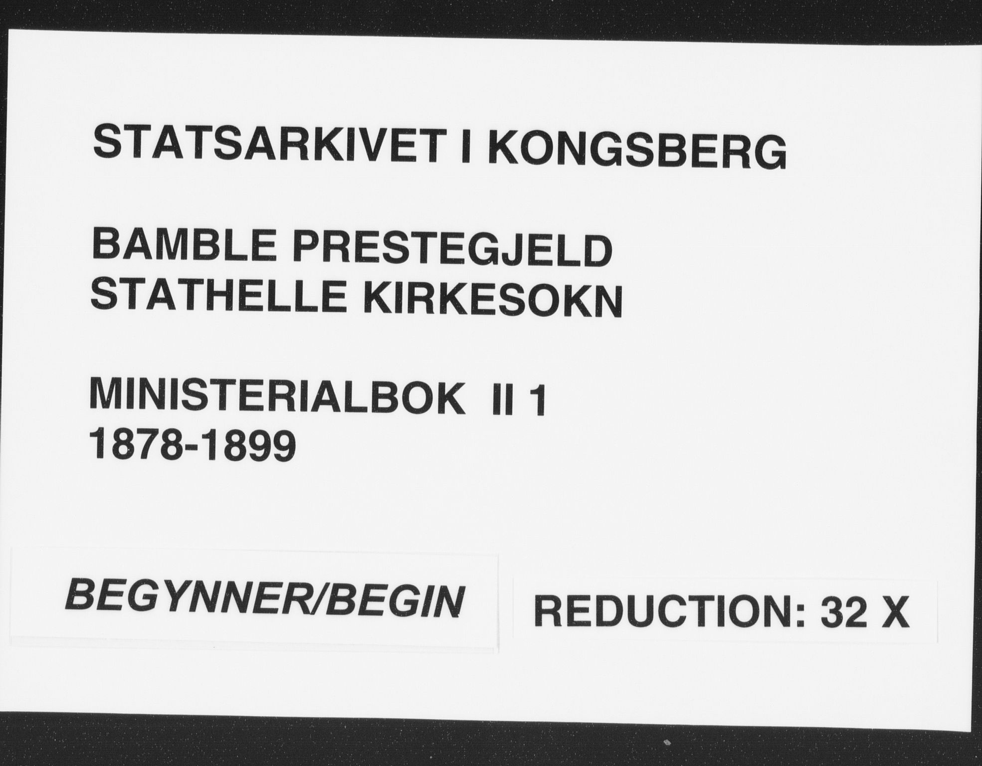 Bamble kirkebøker, SAKO/A-253/F/Fb/L0001: Parish register (official) no. II 1, 1878-1899