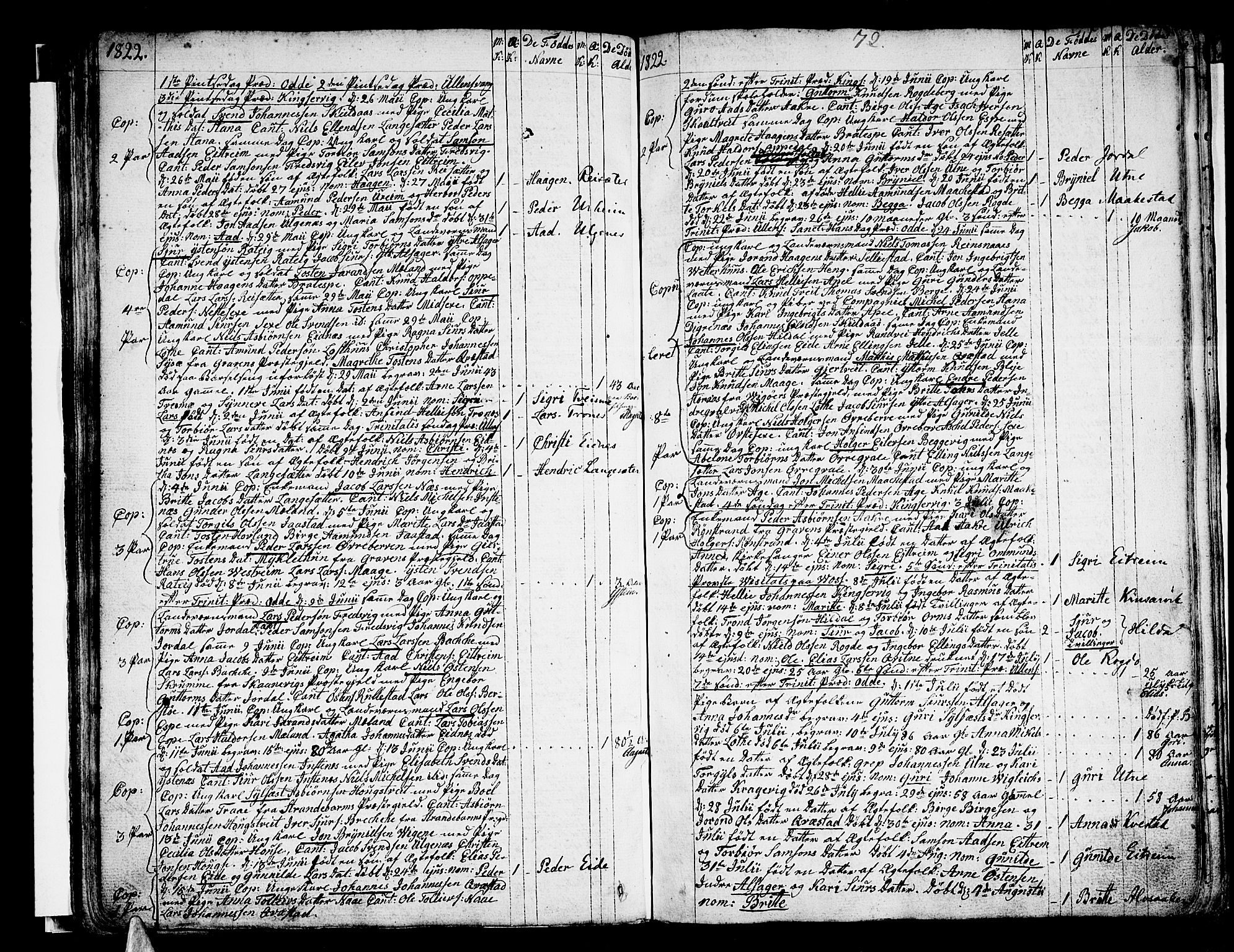 Ullensvang sokneprestembete, SAB/A-78701/H/Haa: Parish register (official) no. A 8, 1804-1835, p. 72