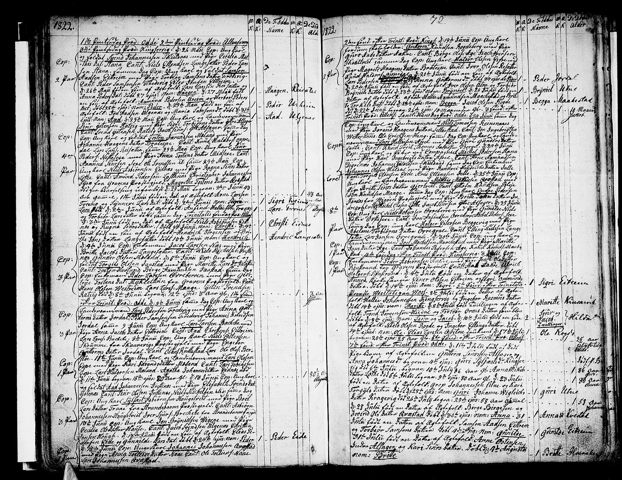 Ullensvang sokneprestembete, AV/SAB-A-78701/H/Haa: Parish register (official) no. A 8, 1804-1835, p. 72