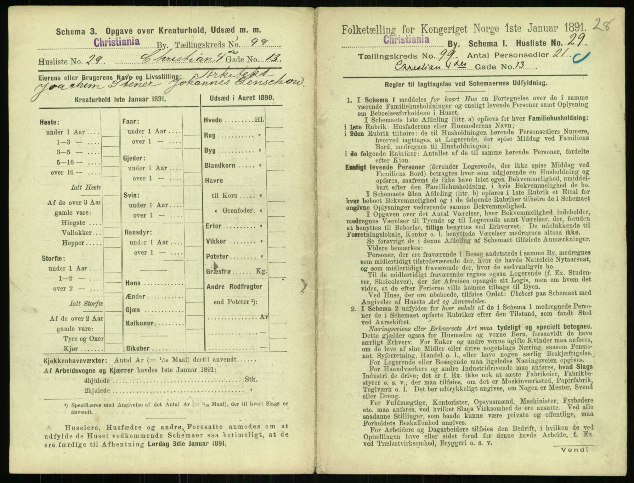 RA, 1891 census for 0301 Kristiania, 1891, p. 48573