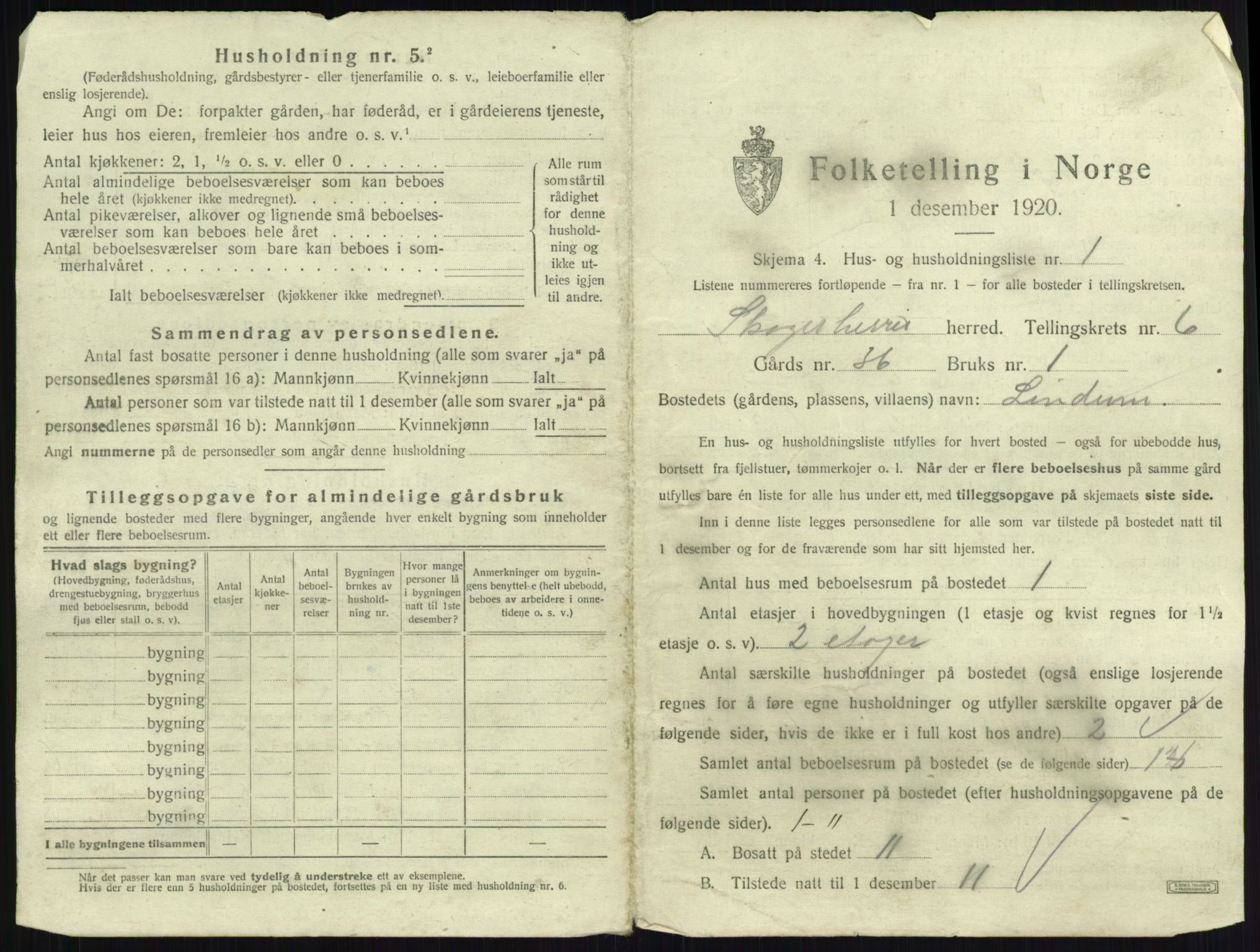 SAKO, 1920 census for Skoger, 1920, p. 1316