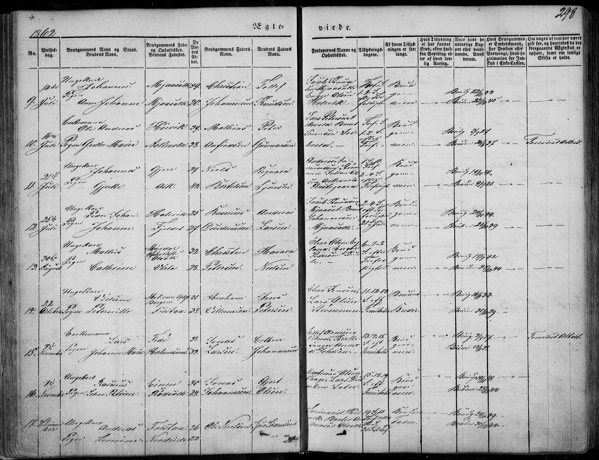 Askvoll sokneprestembete, SAB/A-79501/H/Haa/Haaa/L0011/0002: Parish register (official) no. A 11 II, 1845-1878, p. 298