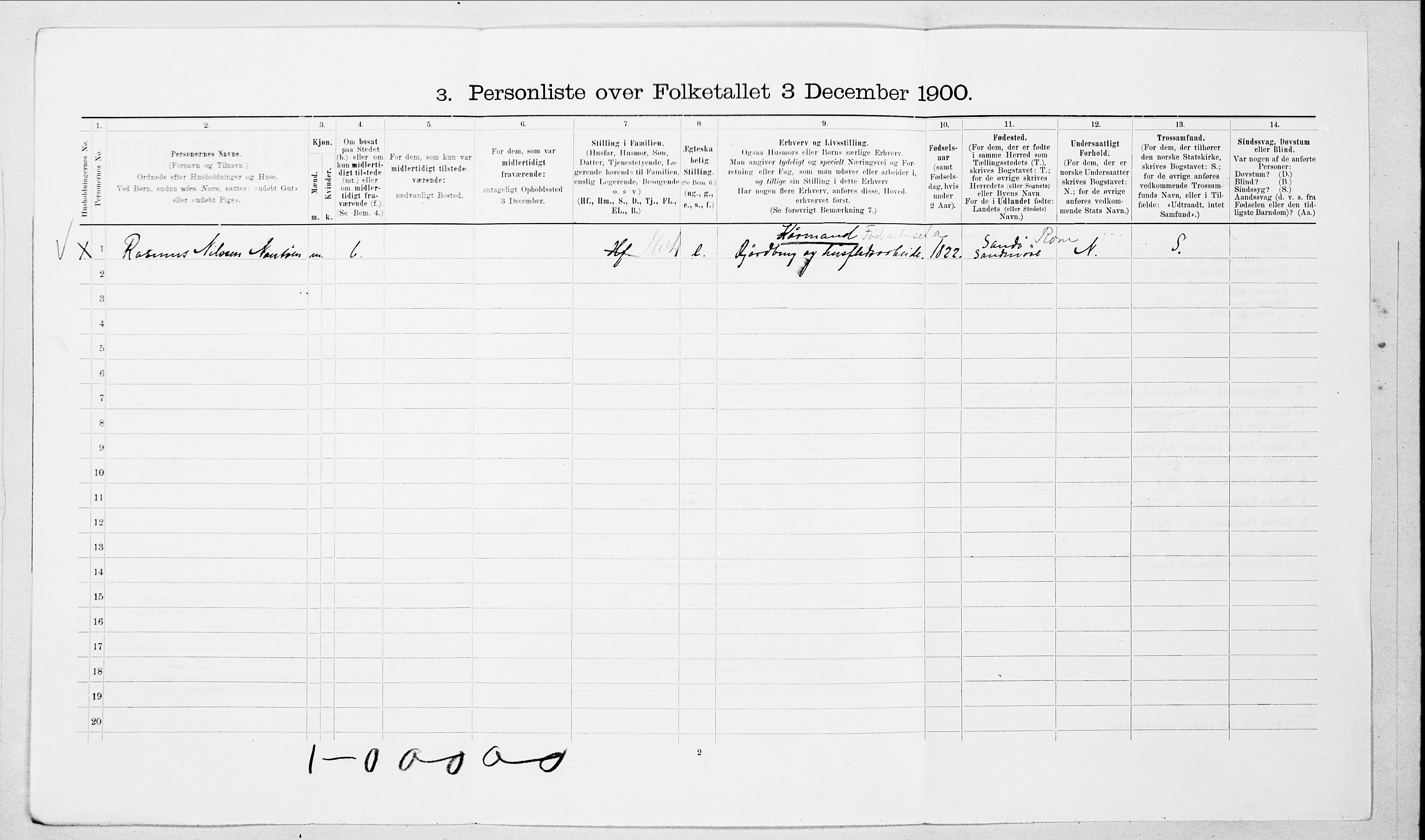 SAT, 1900 census for Herøy, 1900, p. 659