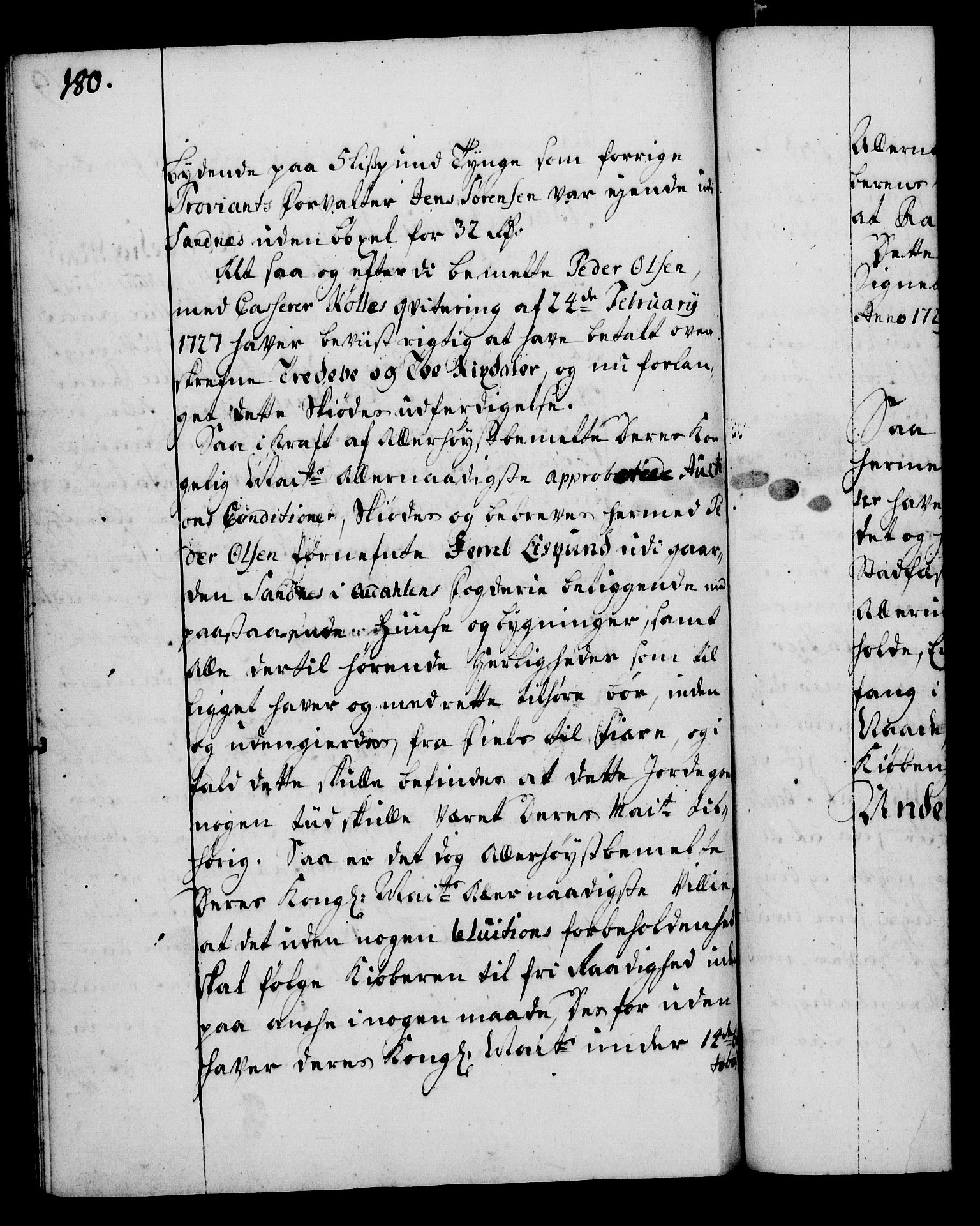 Rentekammeret, Kammerkanselliet, RA/EA-3111/G/Gg/Gga/L0003: Norsk ekspedisjonsprotokoll med register (merket RK 53.3), 1727-1734, p. 180