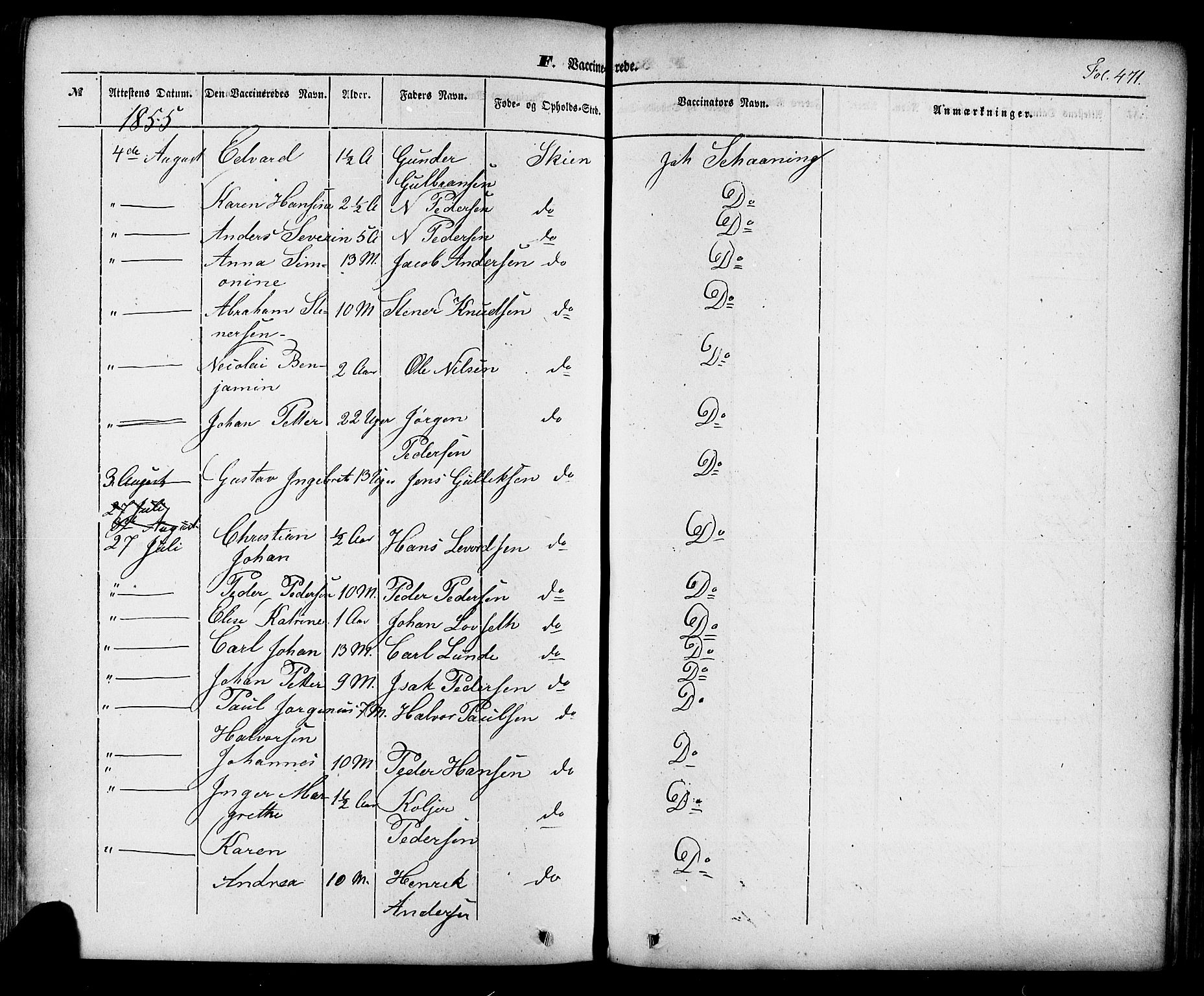 Skien kirkebøker, AV/SAKO-A-302/F/Fa/L0006a: Parish register (official) no. 6A, 1843-1856, p. 471