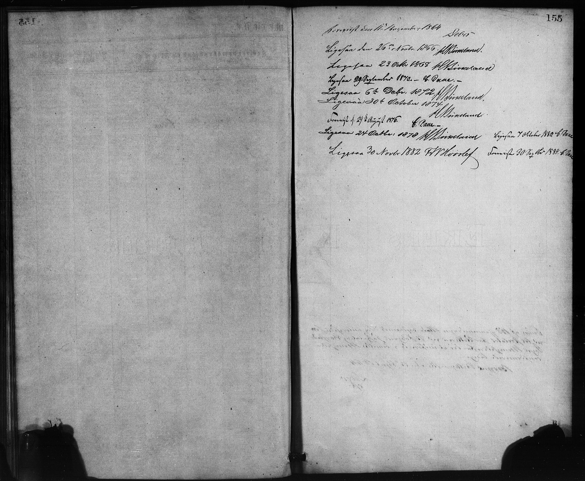 St. Jørgens hospital og Årstad sokneprestembete, AV/SAB-A-99934: Parish register (copy) no. A 6, 1864-1886, p. 155