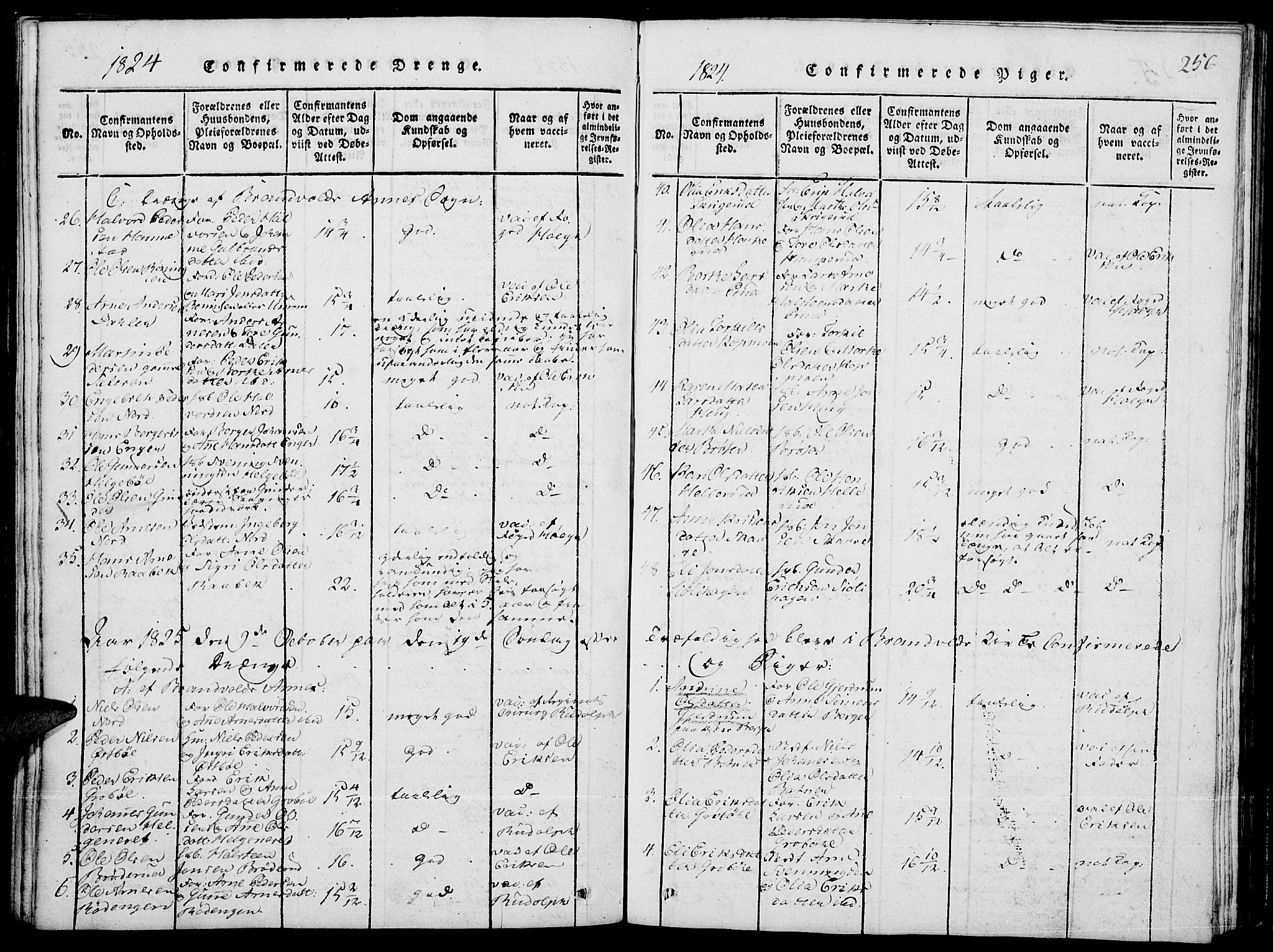 Grue prestekontor, SAH/PREST-036/H/Ha/Hab/L0001: Parish register (copy) no. 1, 1814-1841, p. 256