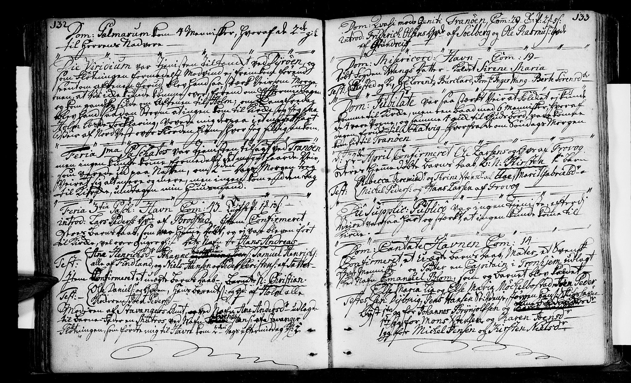 Tranøy sokneprestkontor, SATØ/S-1313/I/Ia/Iaa/L0001kirke: Parish register (official) no. 1, 1757-1773, p. 132-133