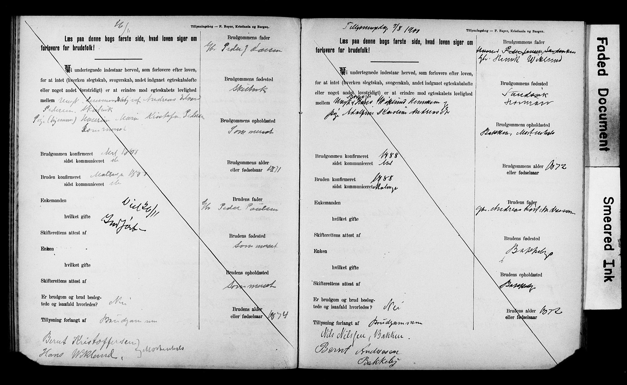 Balsfjord sokneprestembete, AV/SATØ-S-1303/H/Hd/L0031: Banns register no. 31, 1897-1906