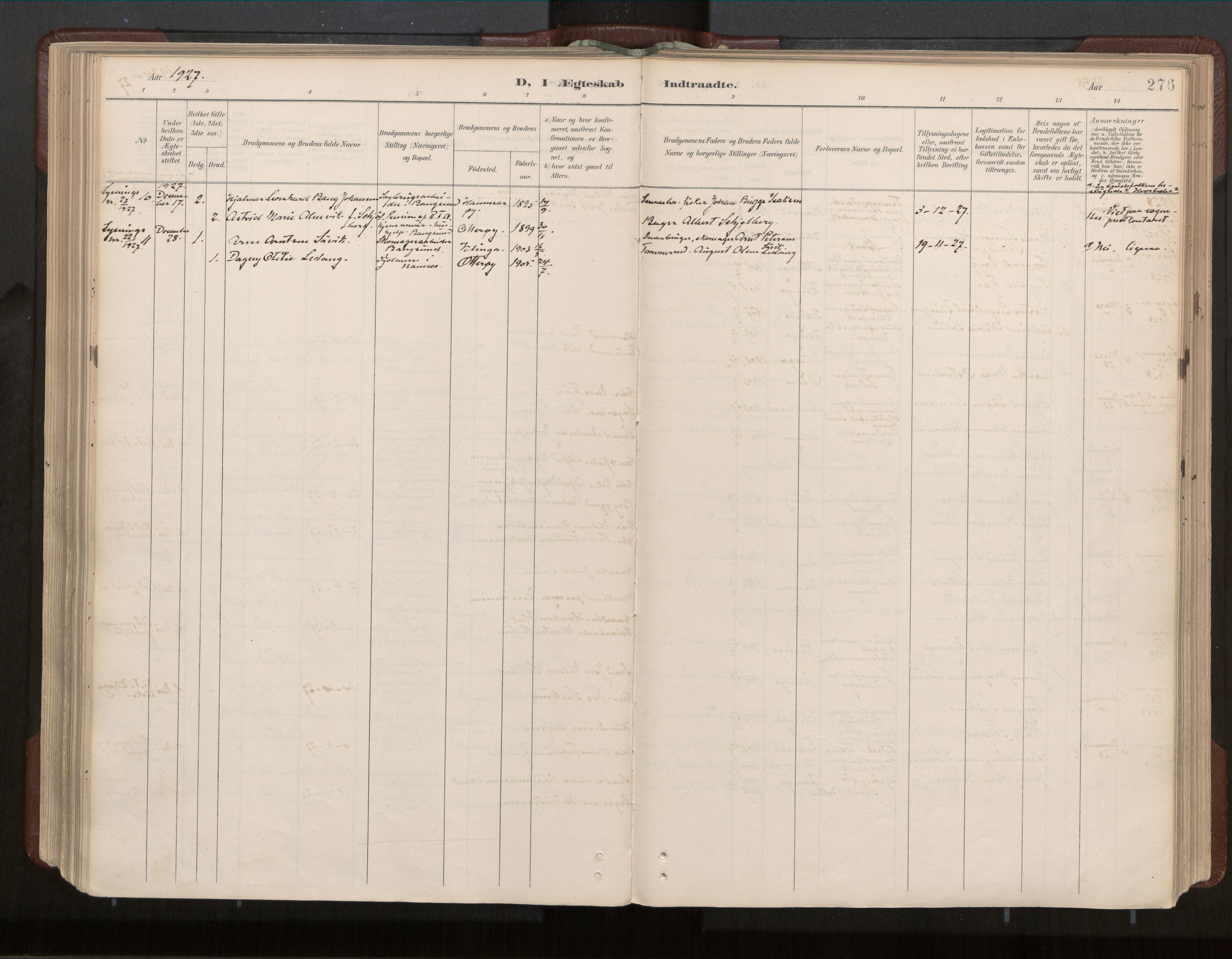 Ministerialprotokoller, klokkerbøker og fødselsregistre - Nord-Trøndelag, SAT/A-1458/770/L0589: Parish register (official) no. 770A03, 1887-1929, p. 276