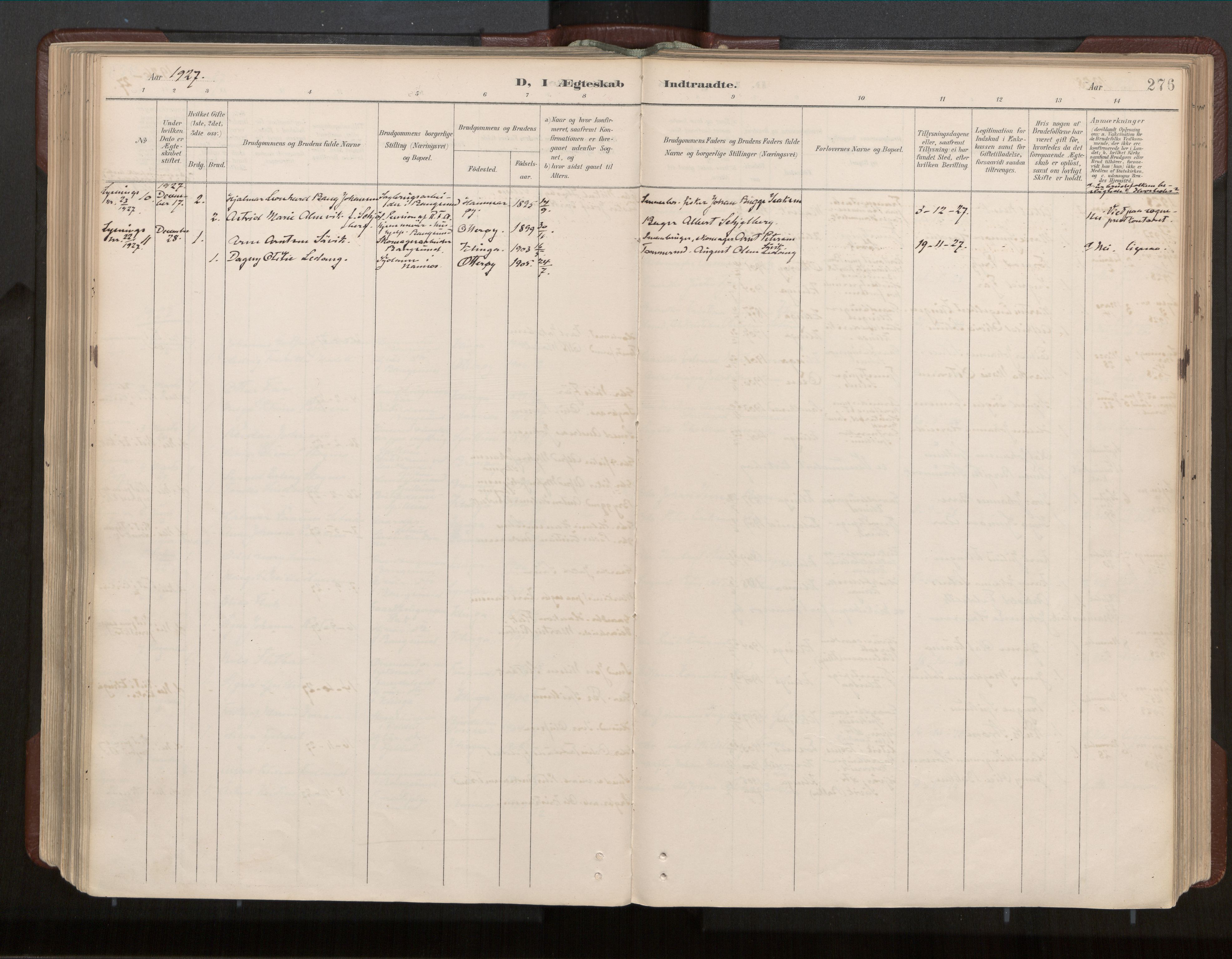 Ministerialprotokoller, klokkerbøker og fødselsregistre - Nord-Trøndelag, AV/SAT-A-1458/770/L0589: Parish register (official) no. 770A03, 1887-1929, p. 276