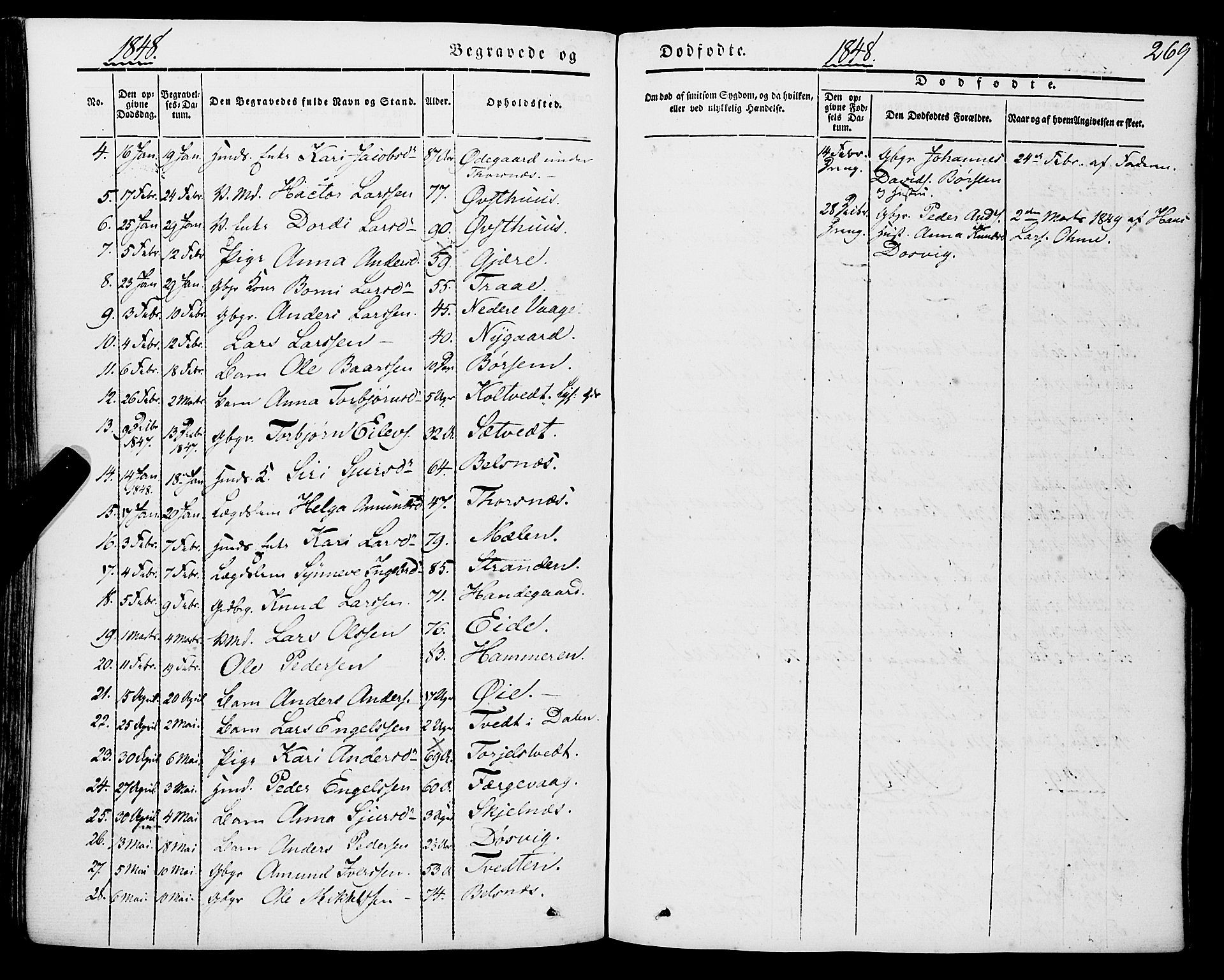 Strandebarm sokneprestembete, AV/SAB-A-78401/H/Haa: Parish register (official) no. A 7, 1844-1872, p. 269