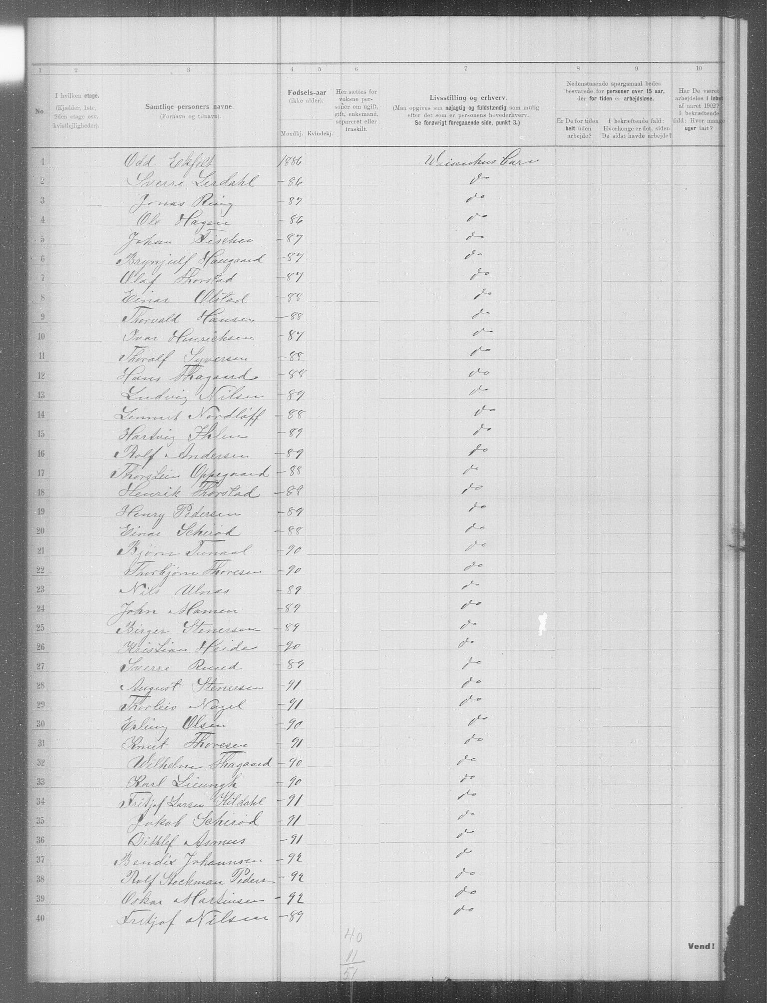 OBA, Municipal Census 1902 for Kristiania, 1902, p. 9955